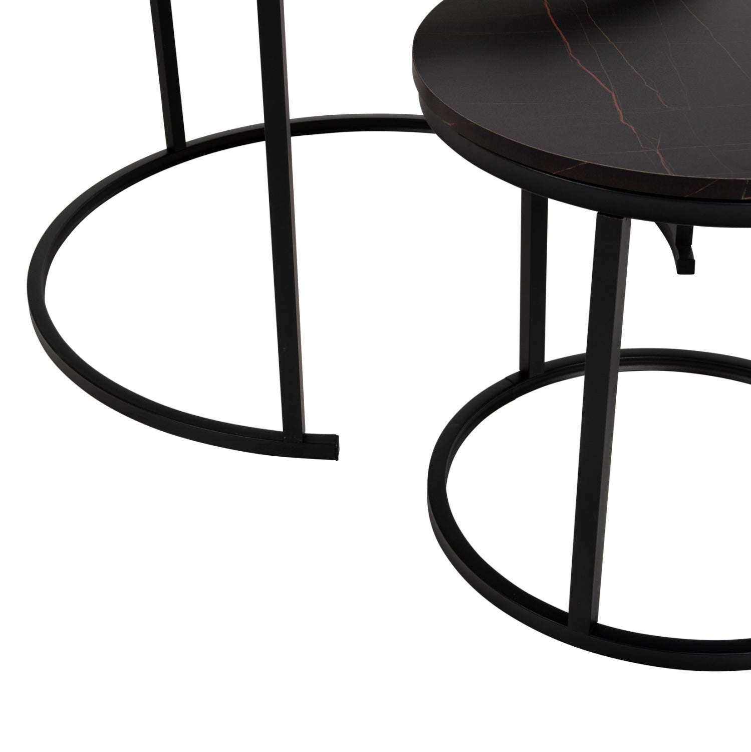 Комплект холни маси Venza 2 бр черен -бял цвят