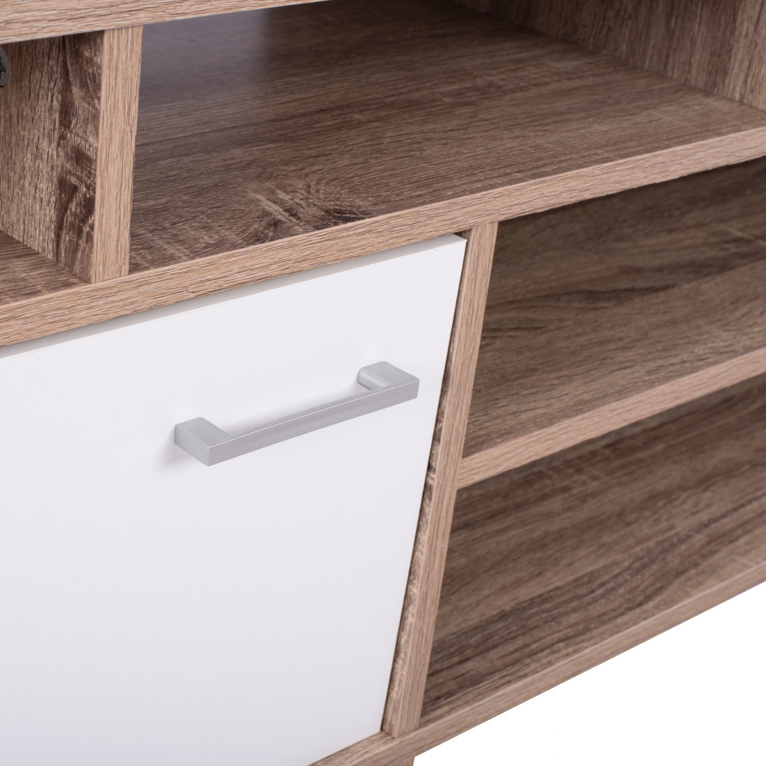 Тв шкаф SCOTT цвят сонама-бял 128x39x46см