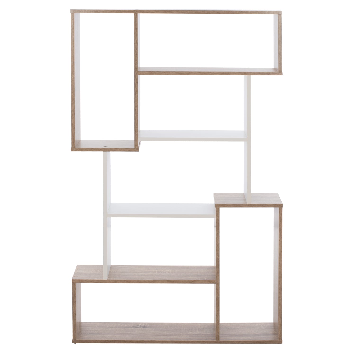 Библиотека SHAY цвят бял-сонома 85X22X140см