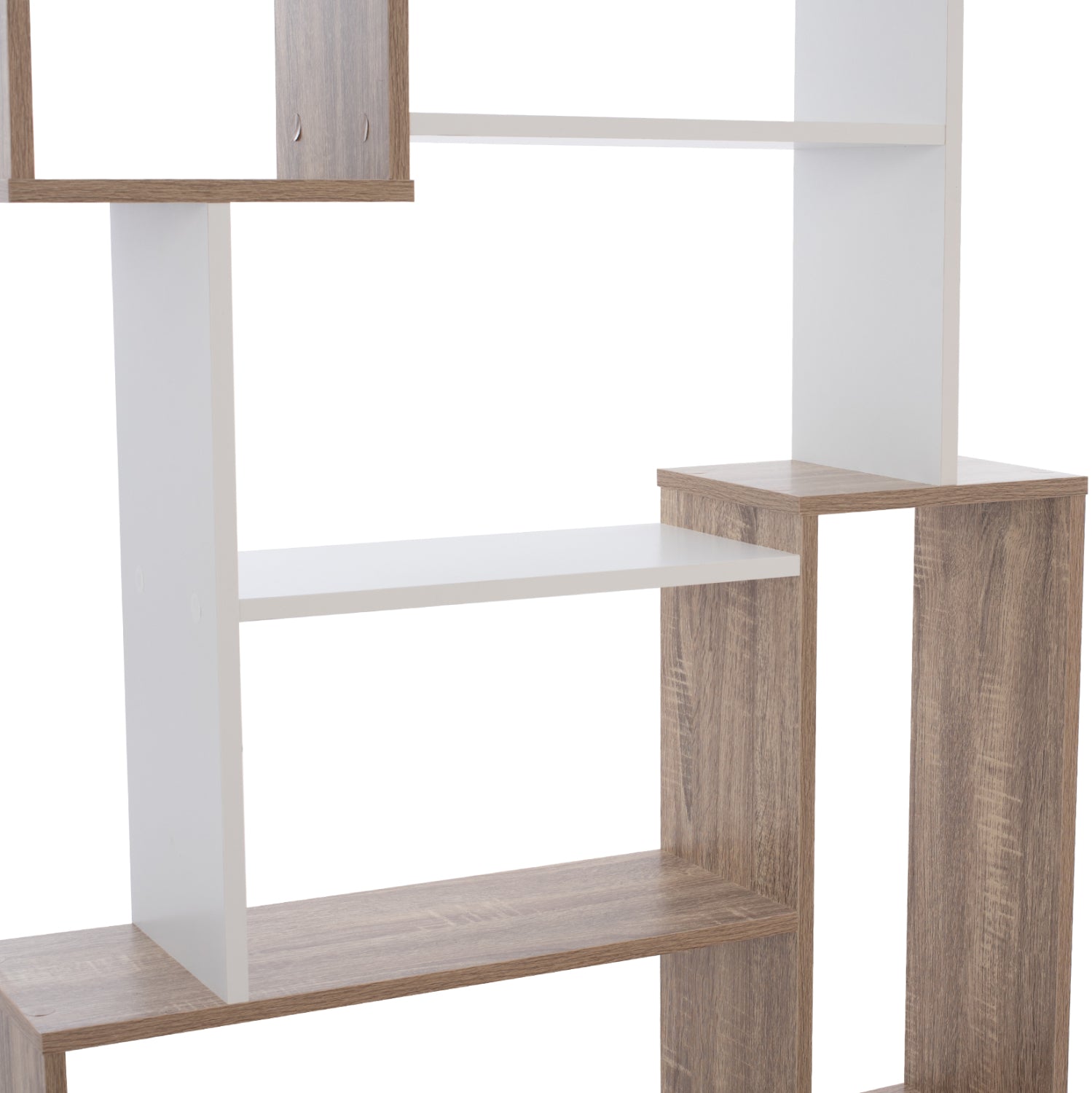 Библиотека SHAY цвят бял-сонома 85X22X140см