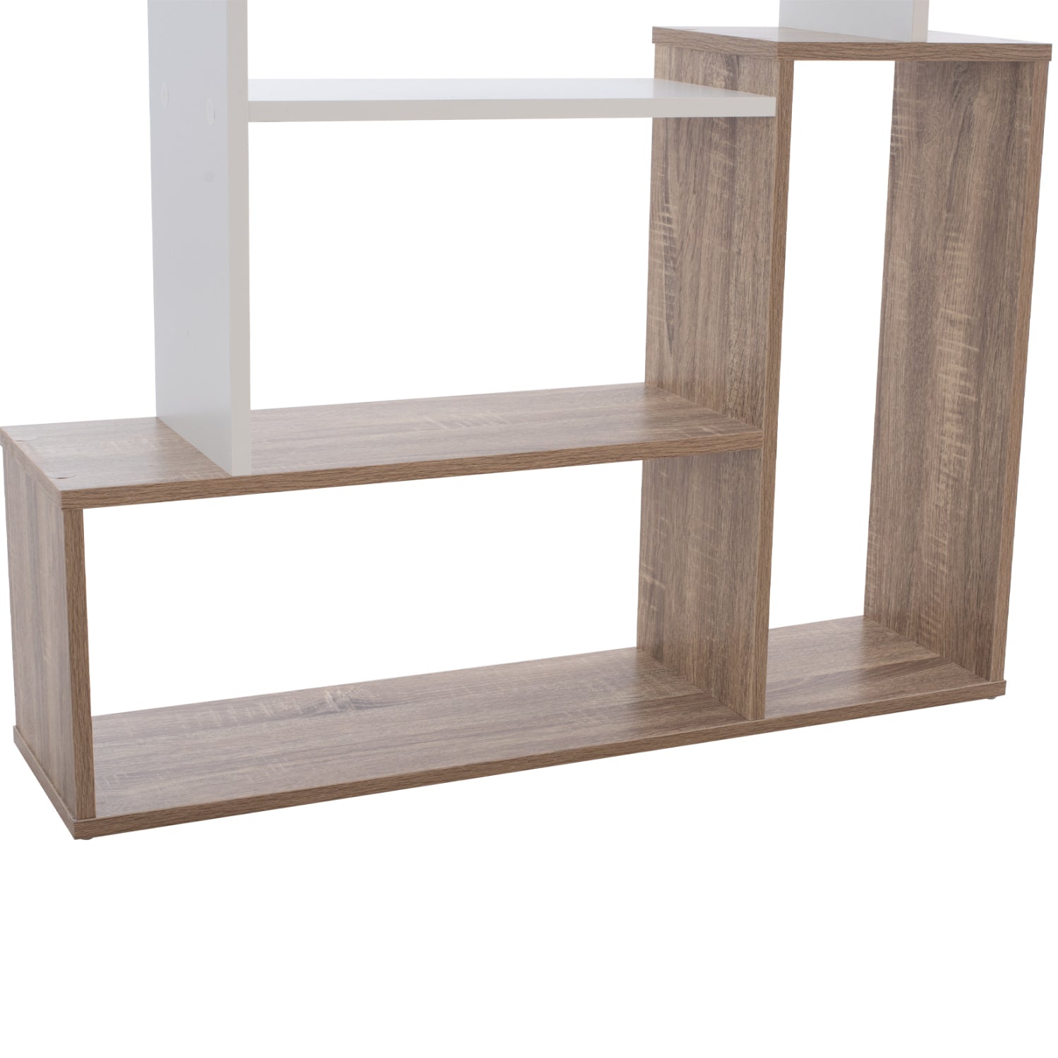 Библиотека SHAY цвят бял-сонома 85X22X140см