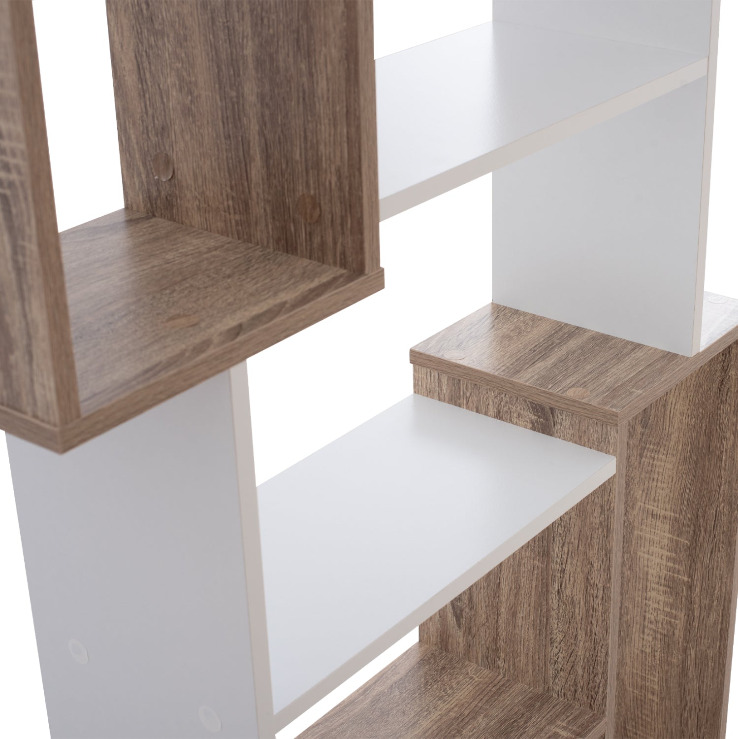 Библиотека SHAY цвят бял-сонома 85X22X140см