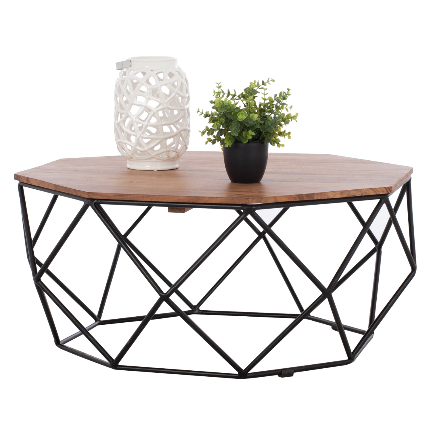 Холна маса DRAKE естетсвен-черен цвят Φ82x40 см