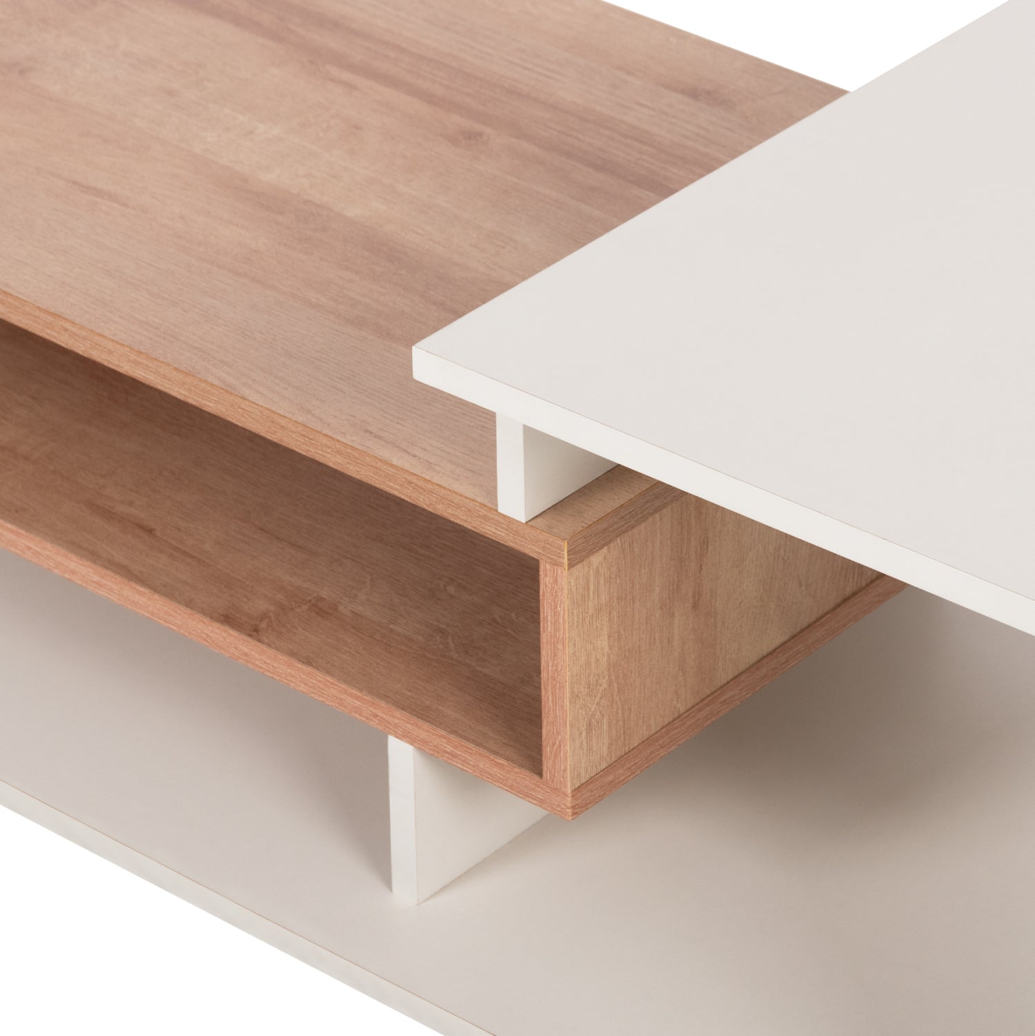 Холна маса ROSAMUND естествен-бял цвят 90x50x24,5-35