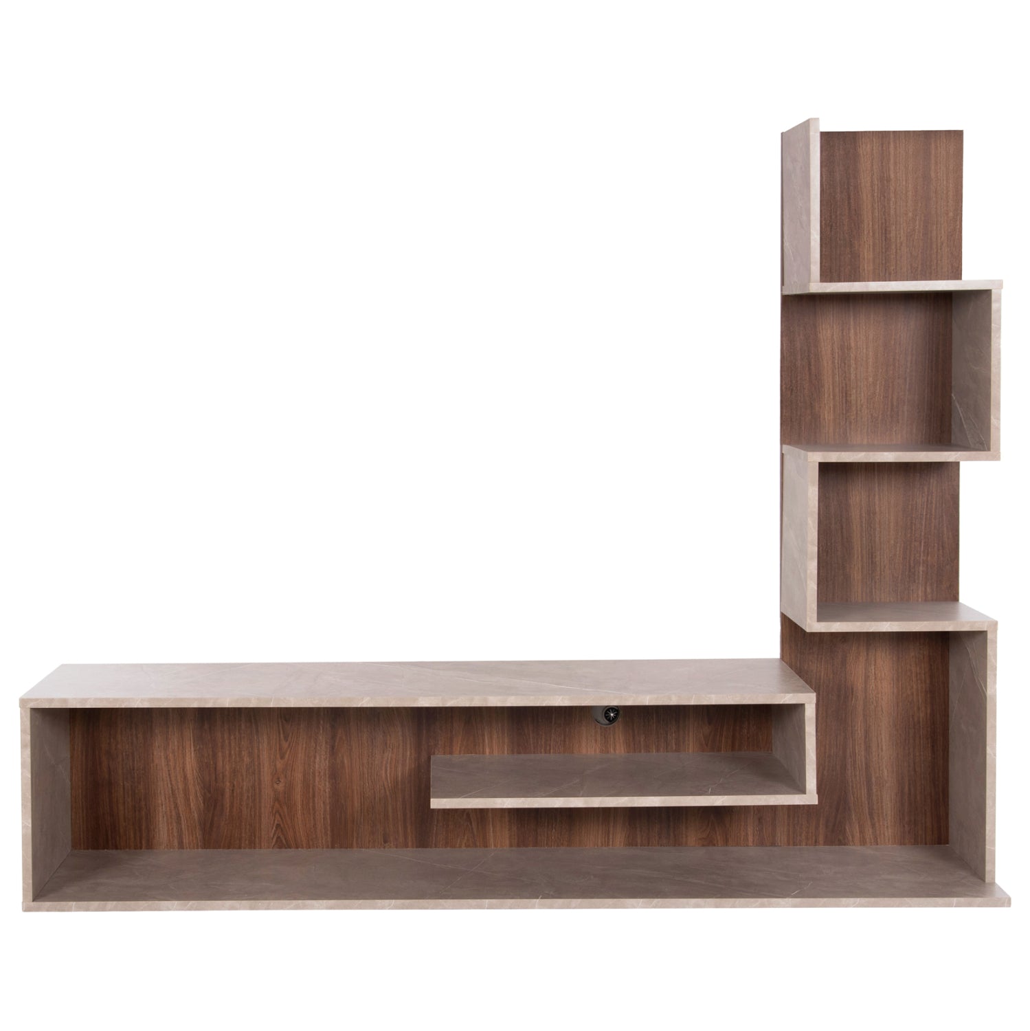 Тв шкаф EDELIE цвят натурал-сив 150x29,5x120