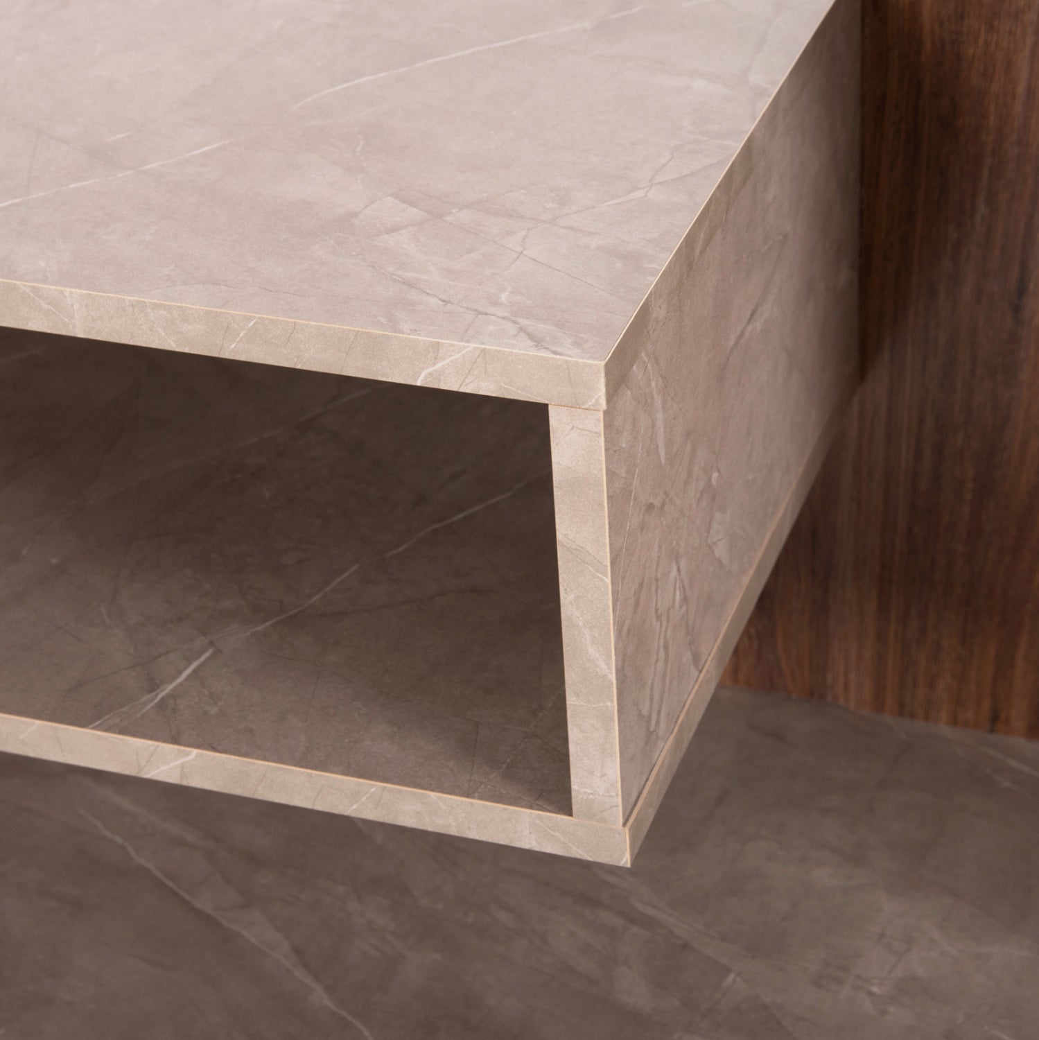 Тв шкаф EDELIE цвят натурал-сив 150x29,5x120