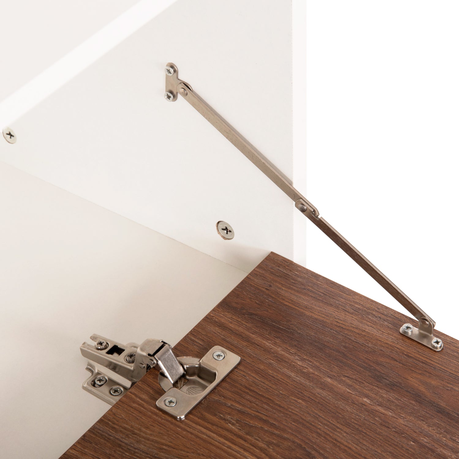 Шкаф за обувки MIRABELL цвят орех-бял 90Χ30Χ93