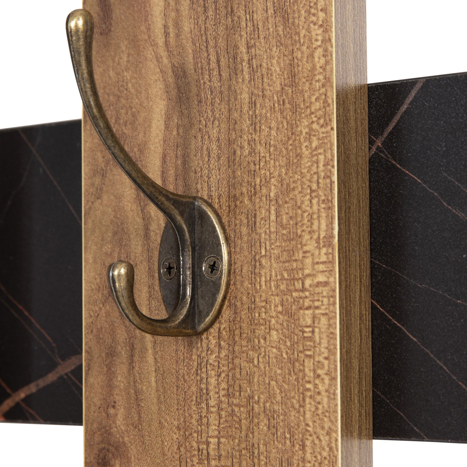 Входна закачалка Мелита естествен-черен цвят 64x4x79см