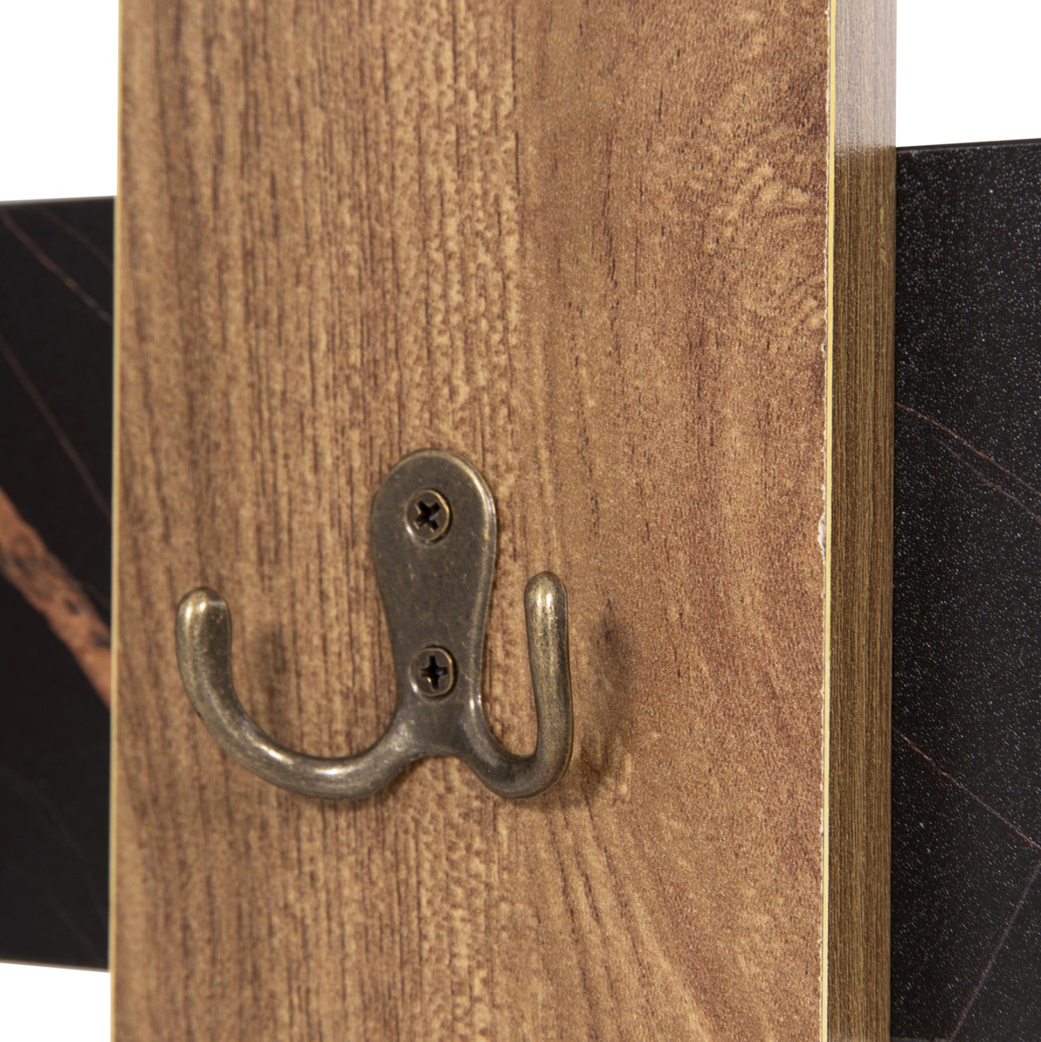 Входна закачалка Мелита естествен-черен цвят 64x4x79см