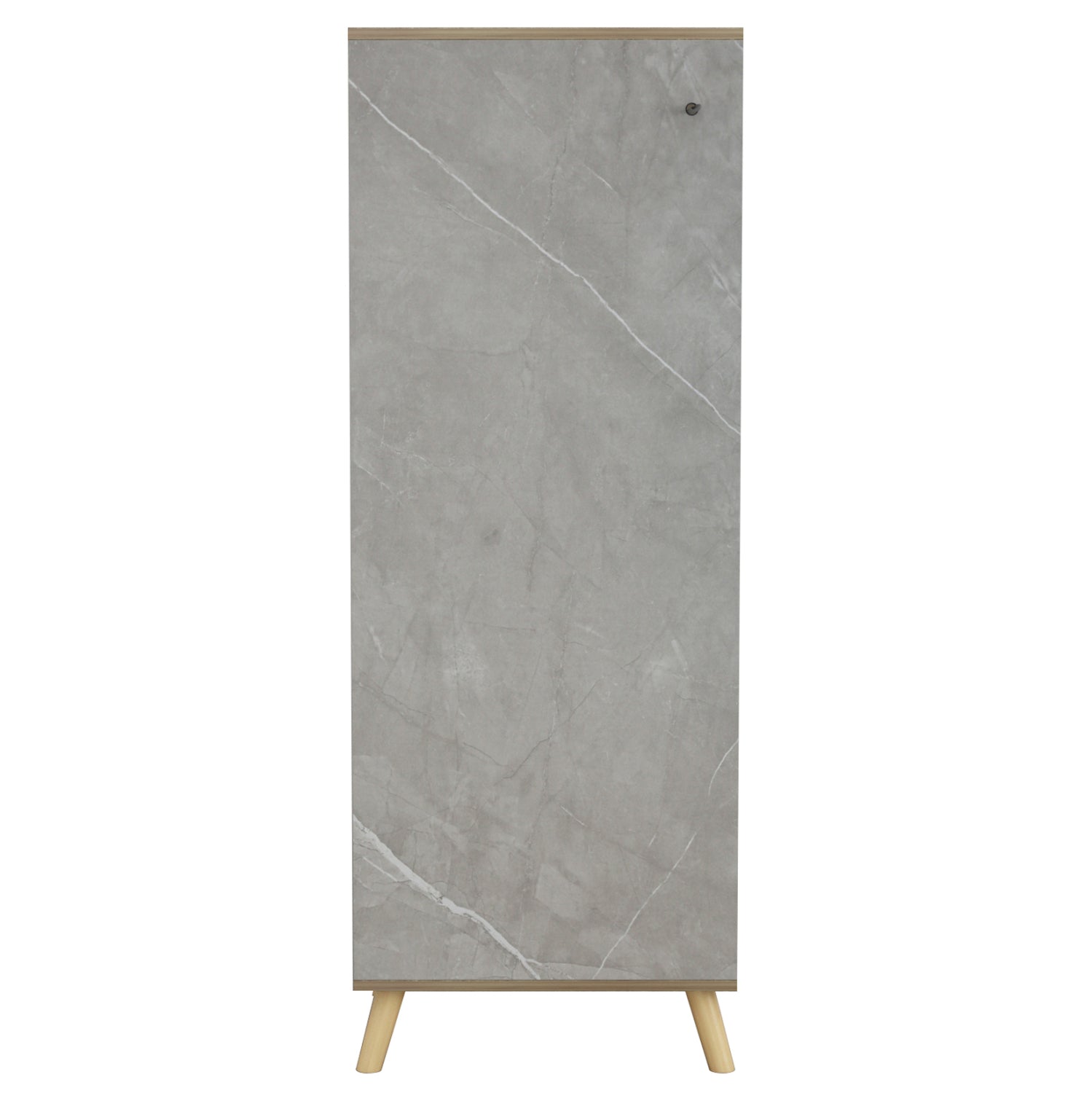 Шкаф за обувки ALVARO цвят сонома-сив 50х38х135см