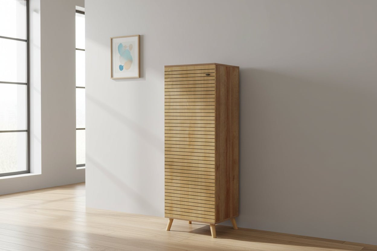 Шкаф за обувки ALVARO цвят натурал 50Χ38Χ135см