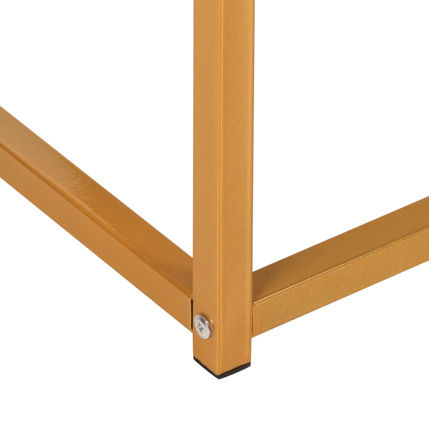 Холна маса Сафрон голд цвят бял мрамор 95Χ55Χ43,5