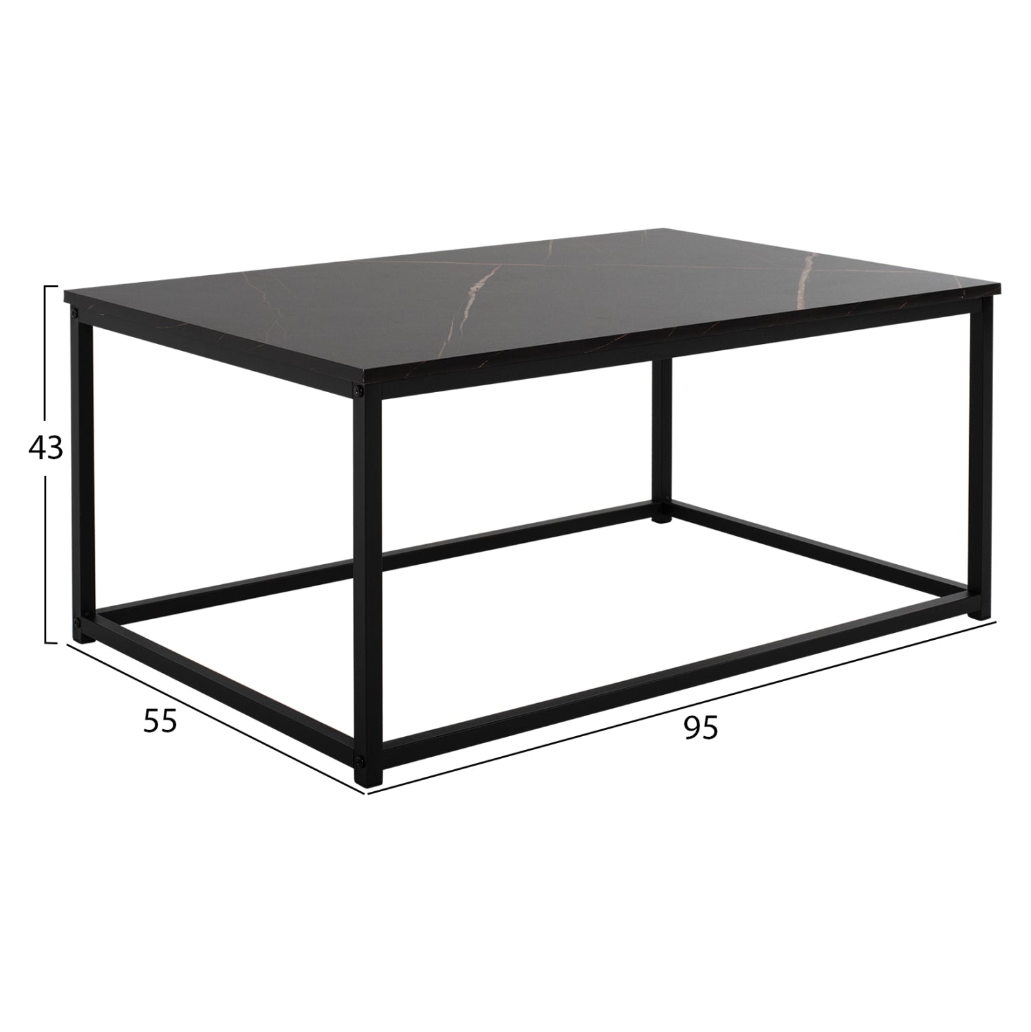 Холна маса Сафрон цвят черен 95Χ55Χ43см