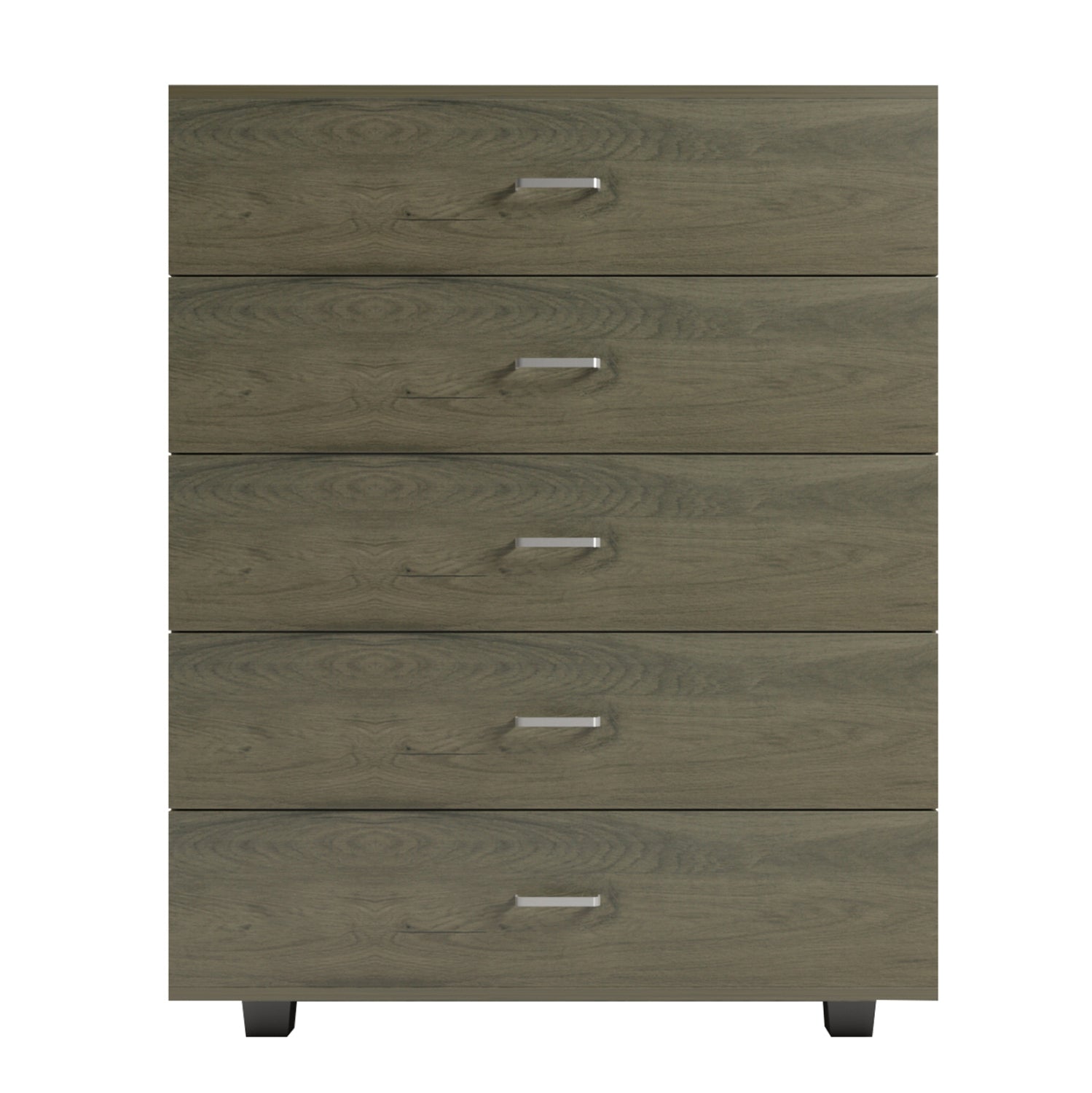 Скрин с 5 чекмеджета THORG меламин/тъмно маслиненозелен, 80x40x100см