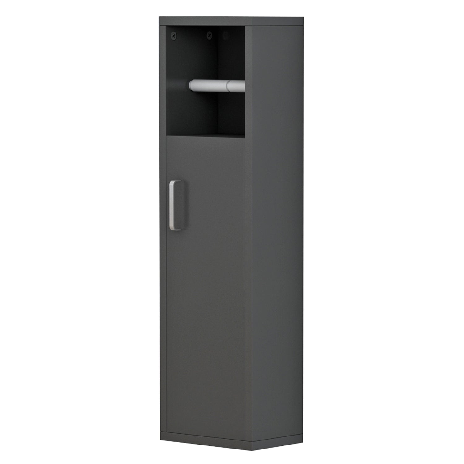 Шкаф за баня DAMIEN меламин, цвят антацит 20x13x70см