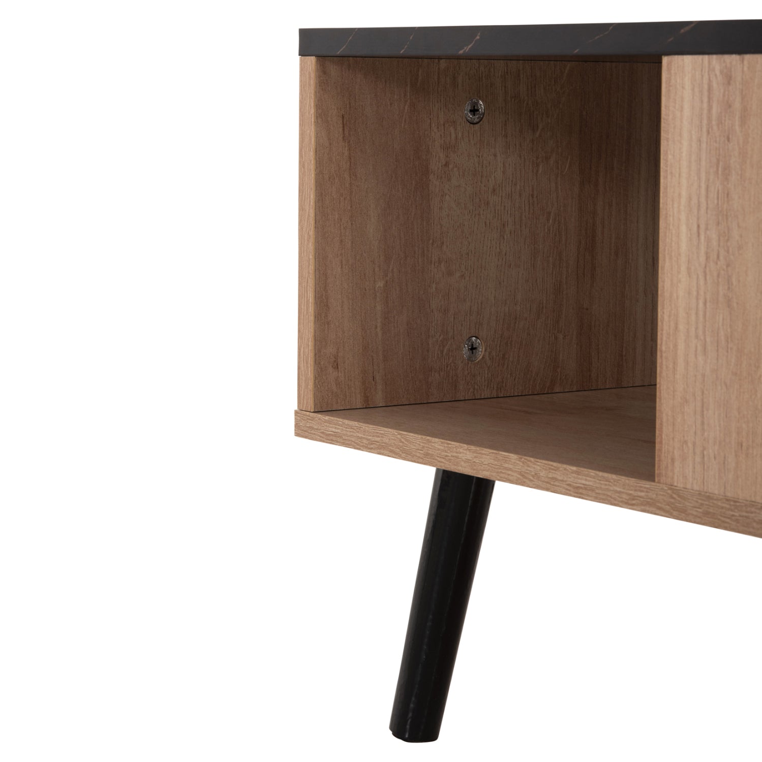 Холна маса GUNNEZ естествен-черен цвят 90x54x38.5см