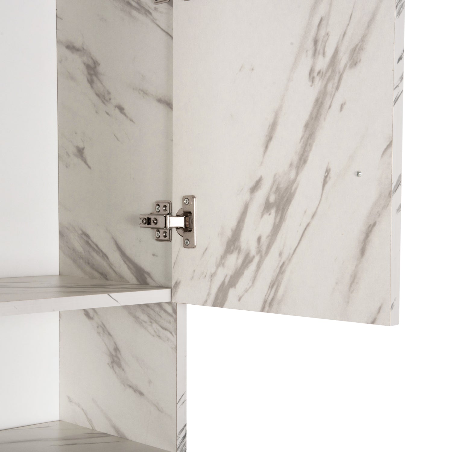 Шкаф за пералня TERRY бял мраморен ефект, 64x29x181 см