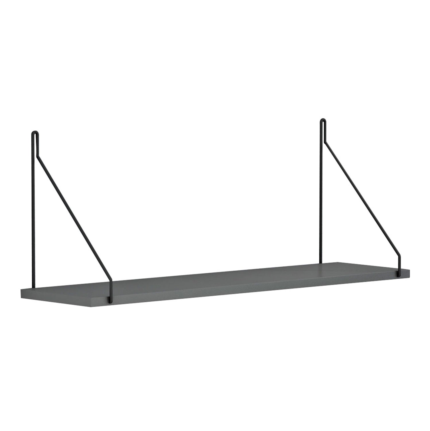 Стенен рафт Agilan, меламин, сив, 72x20x27см