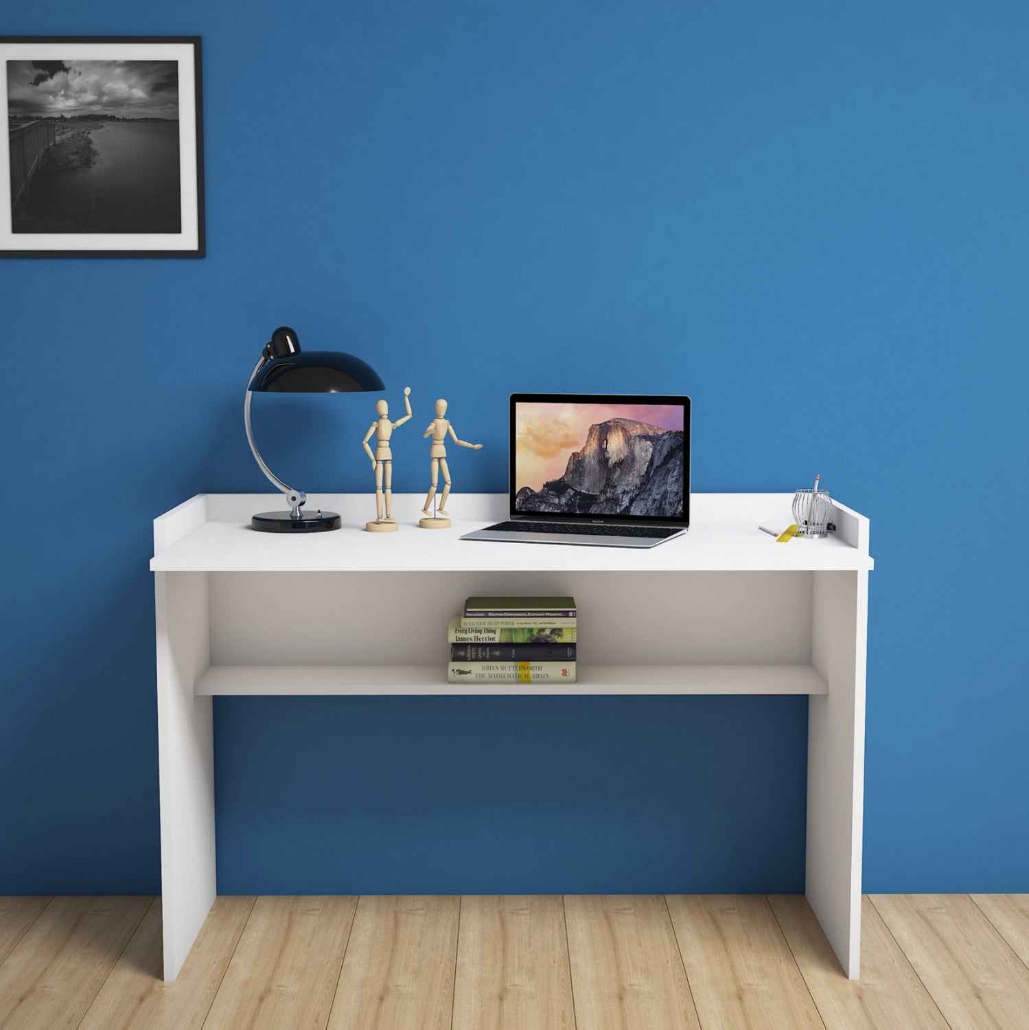 Офис бюро 9227 бял цвят 118x58x80см