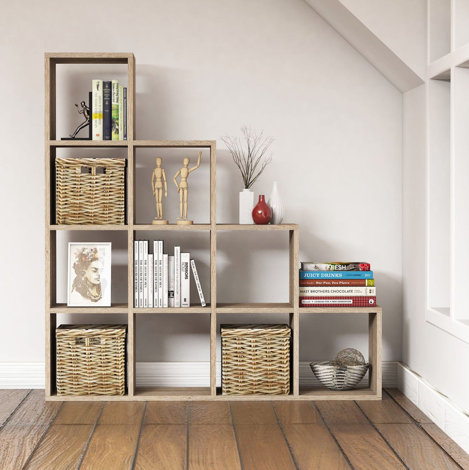 Библиотека SCALE цвят сонома 120x30x123,6см