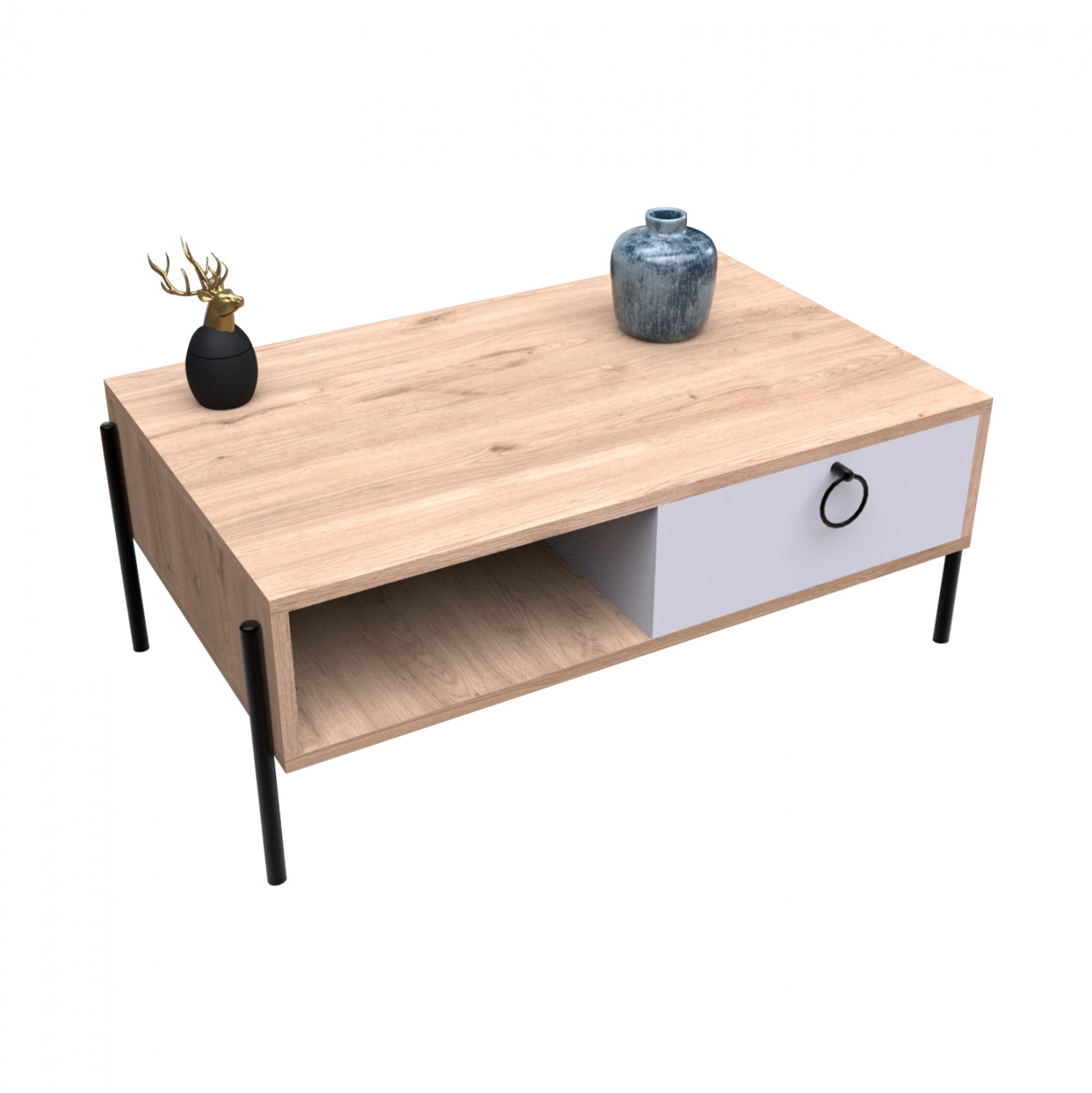 Холна маса 9247 цвят сонама-бял 90x56x37.6 см