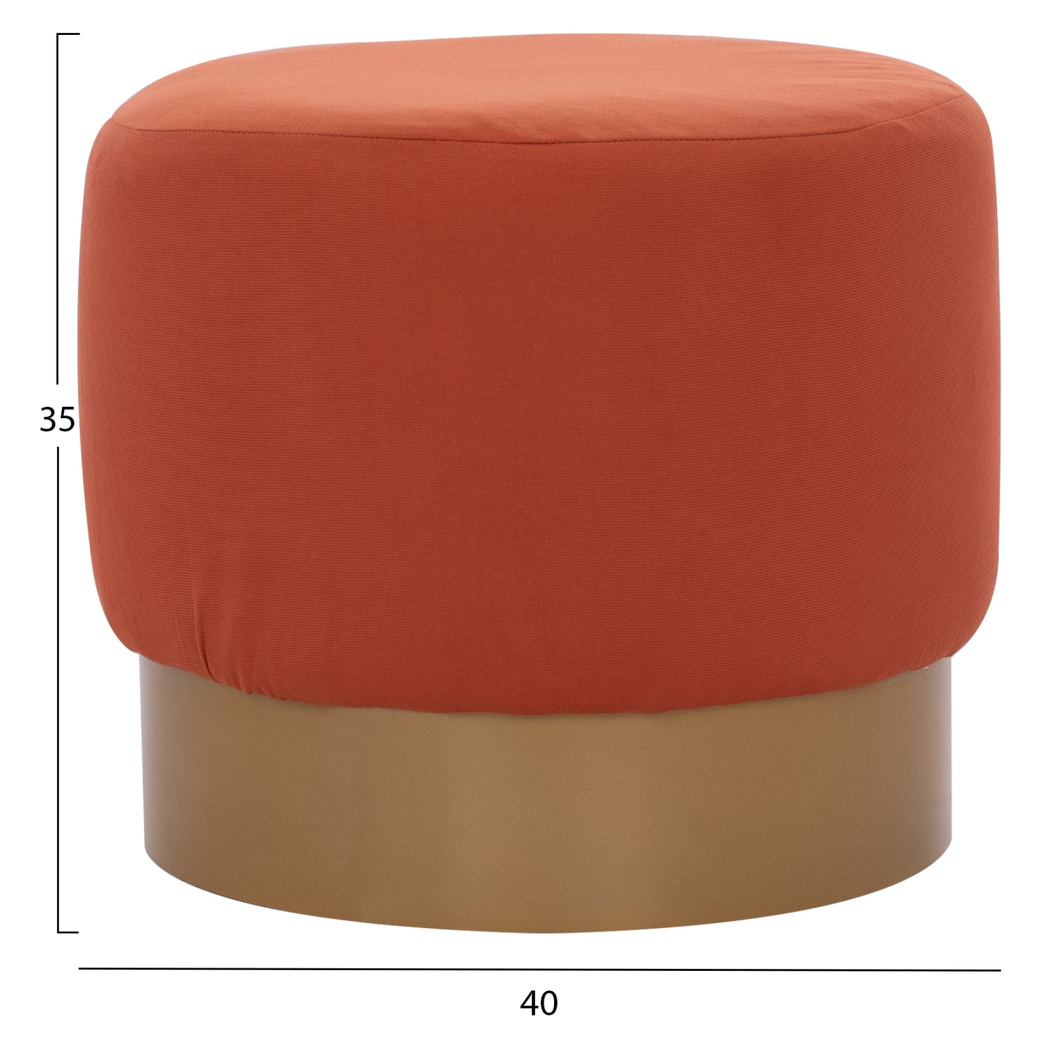 Табуретка Винди цвят корал Φ40x35