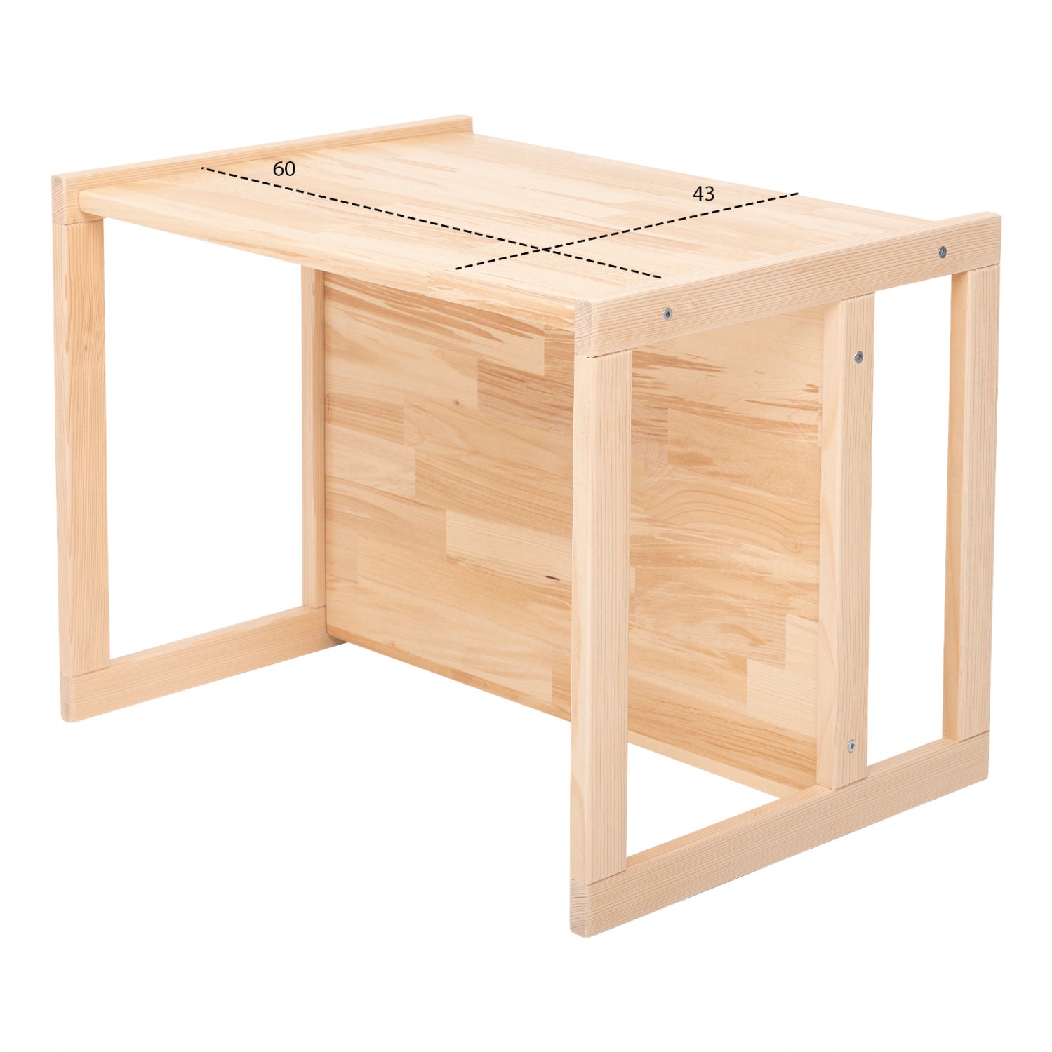 Детска пейка Мико цвят натурал 64,5x45,x47