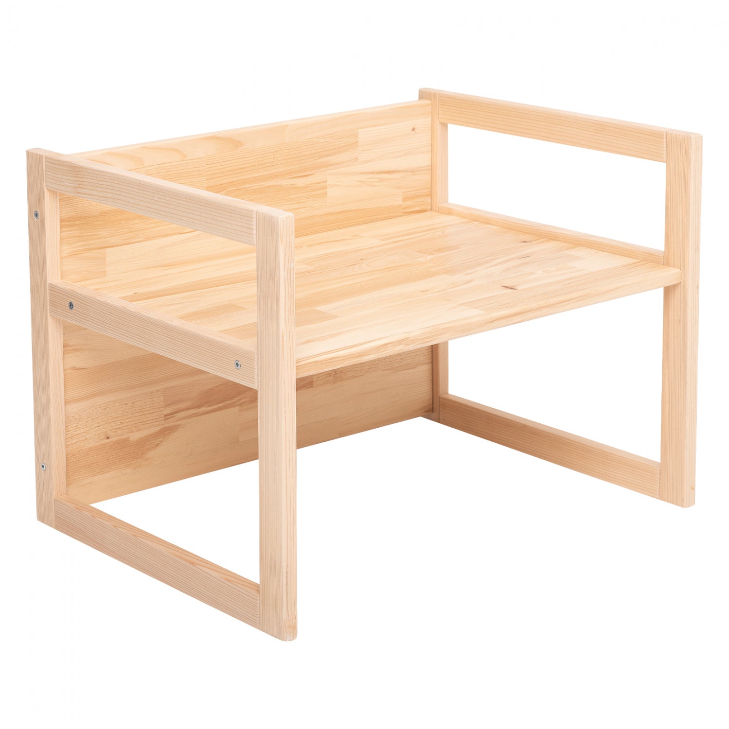 Детска пейка Мико цвят натурал 64,5x45,x47