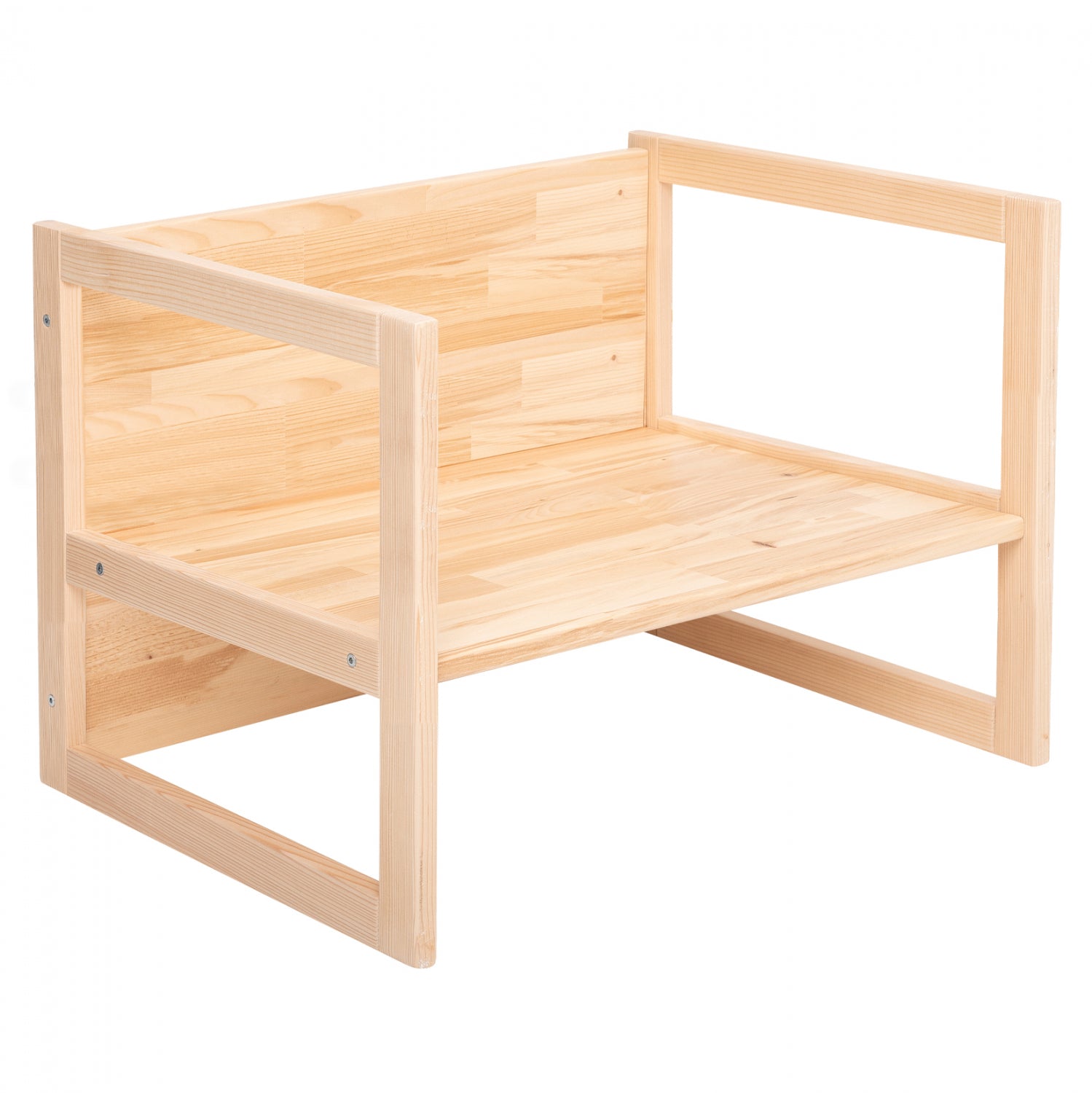 Детска пейка Мико цвят натурал 64,5x45,x47