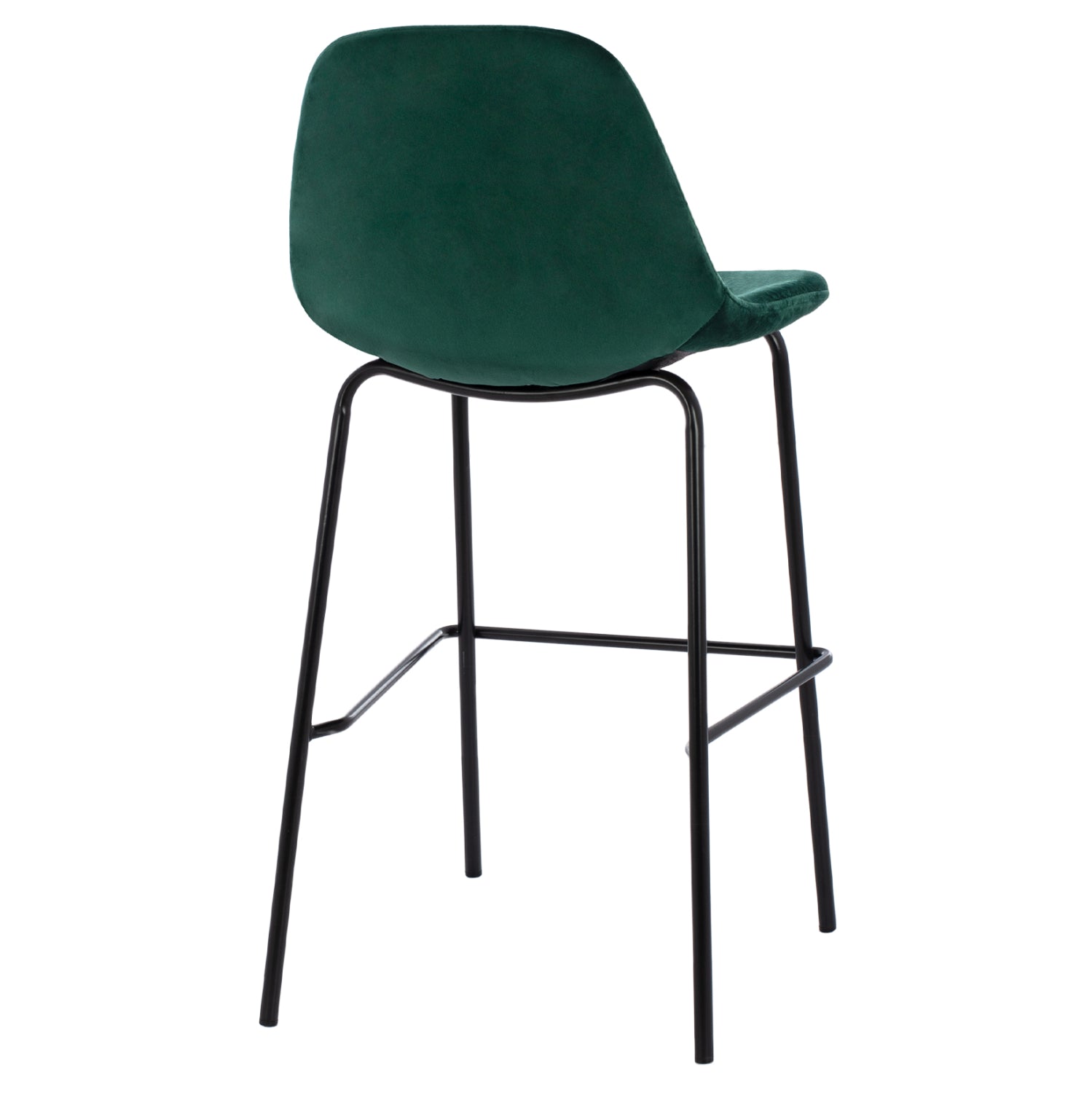 Бар стол Винсент зелено кадифе 47x51x96