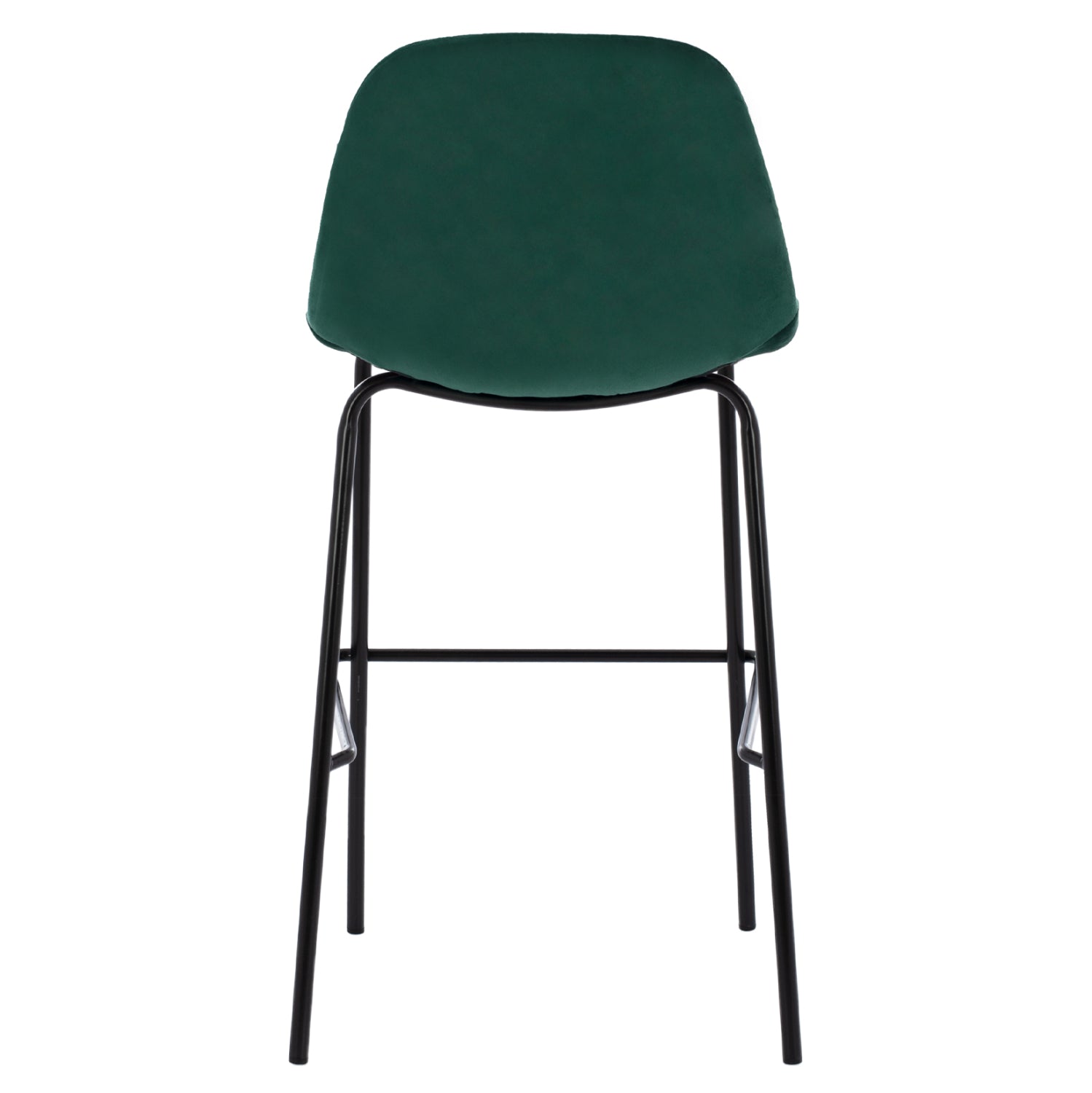 Бар стол Винсент зелено кадифе 47x51x96