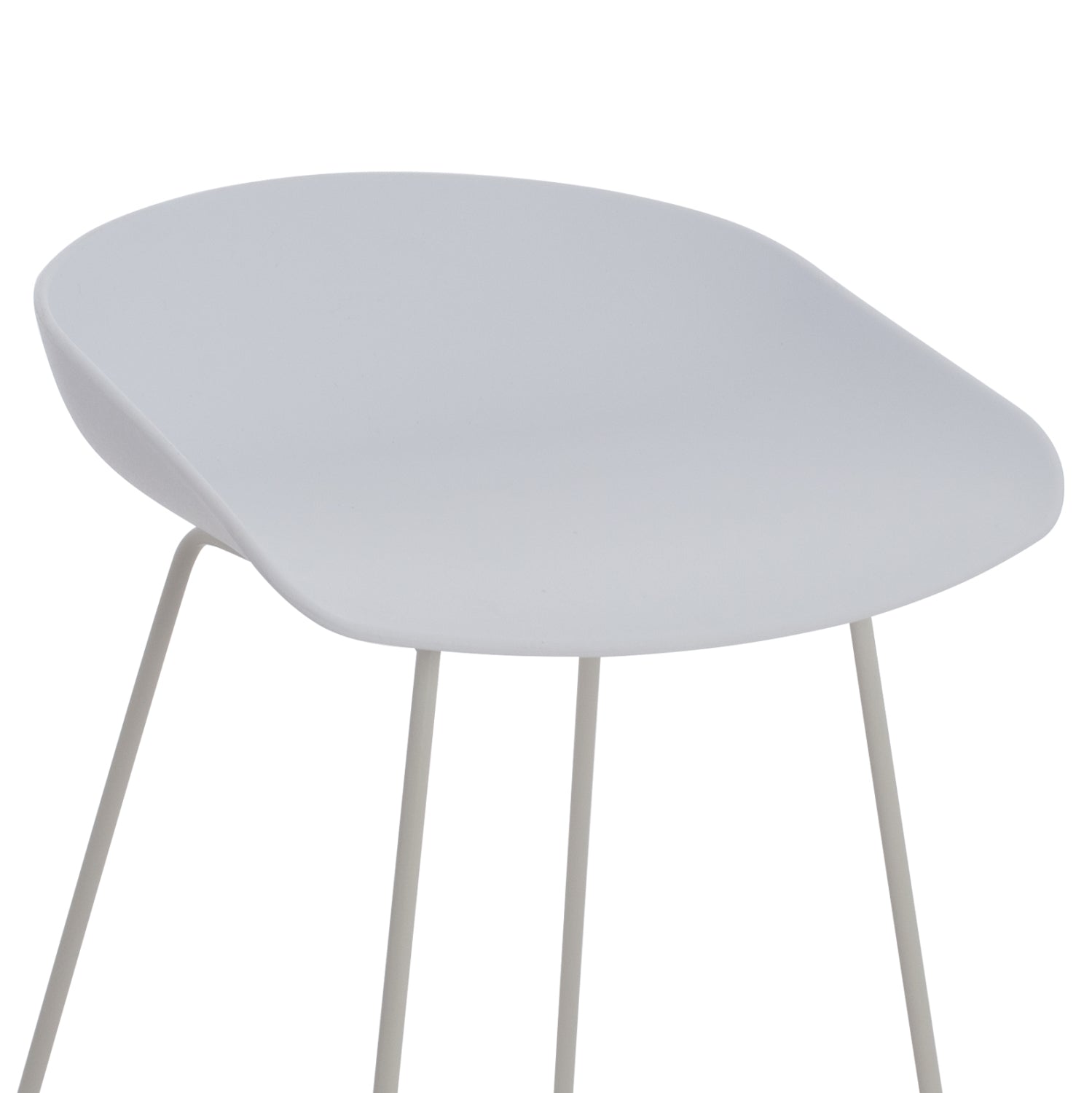 Бар стол Naila - средна височина бял цвят 44x44x74