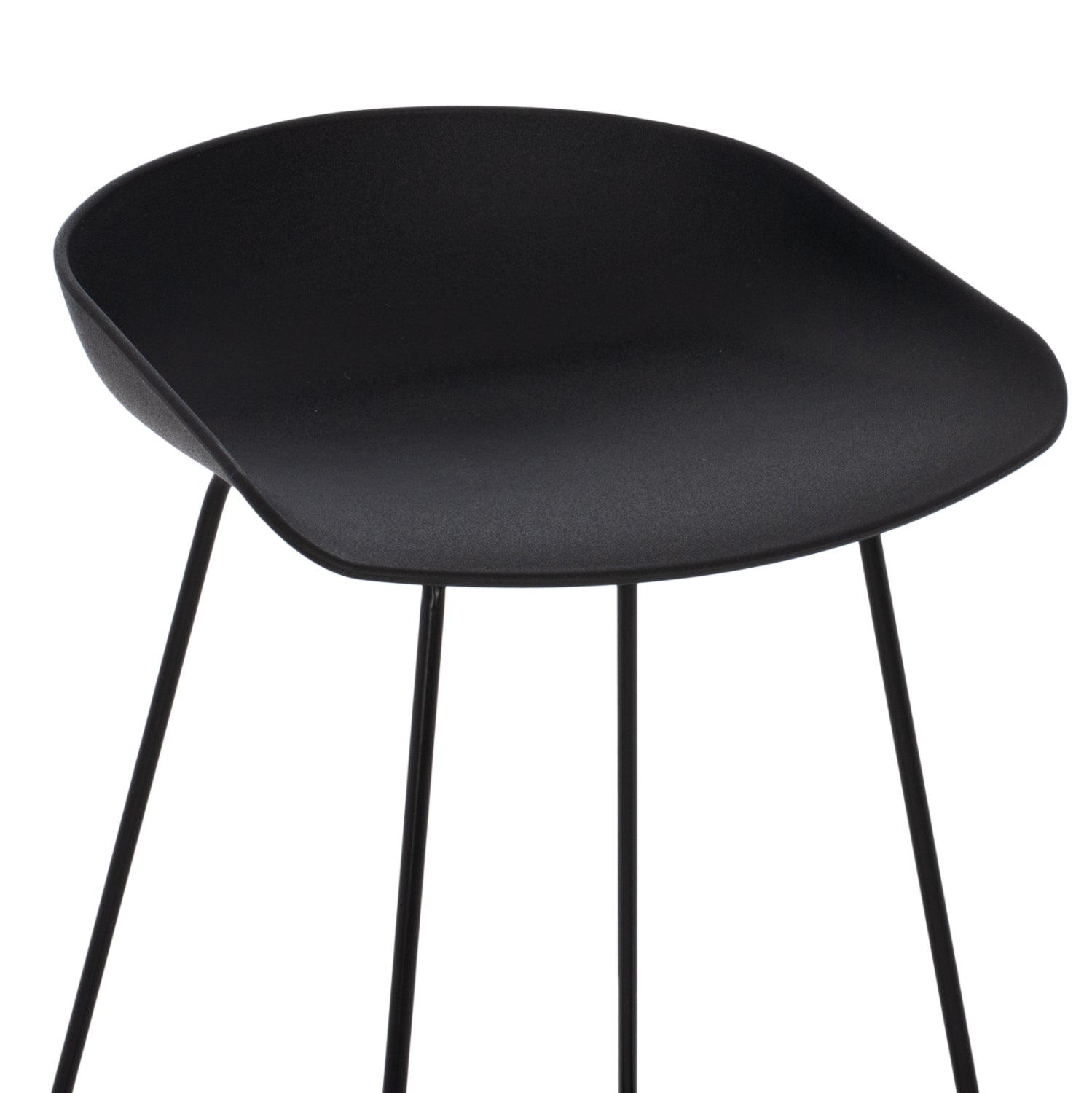 Бар стол Naila черен средна височина 44x44x74см.