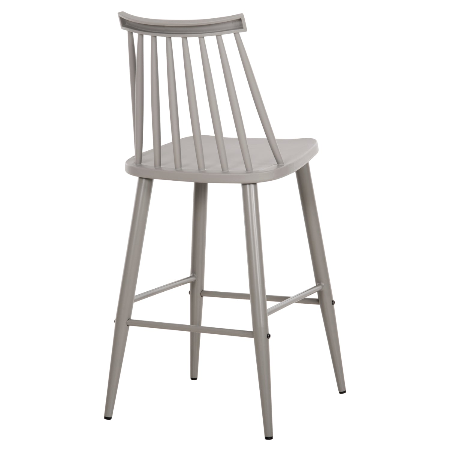 Бар стол Ванеса - средна височина сив цвят