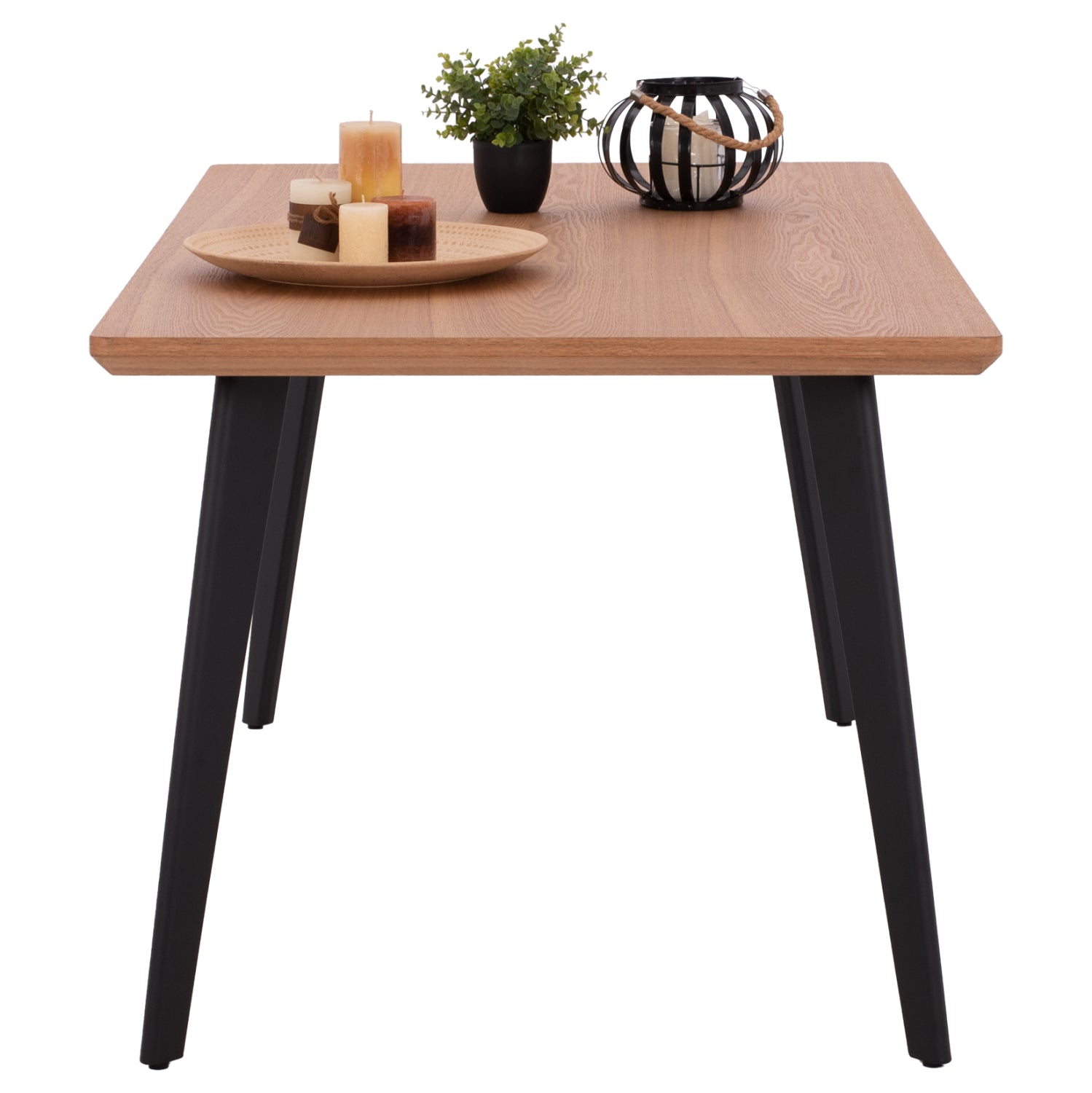 Трапезна маса VALEN естествен-черен цвят 160x90x75 см