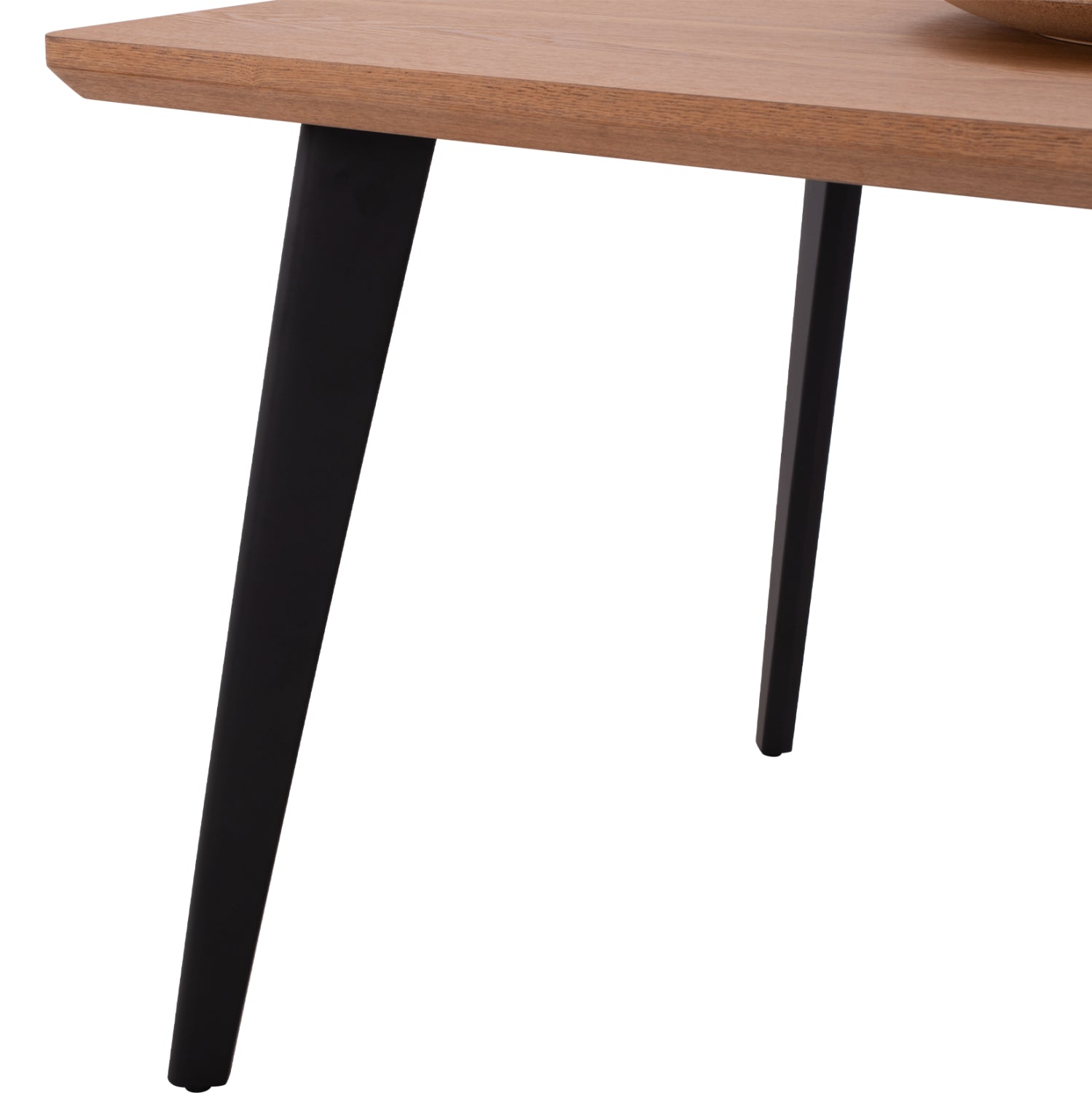 Трапезна маса VALEN естествен-черен цвят 160x90x75 см