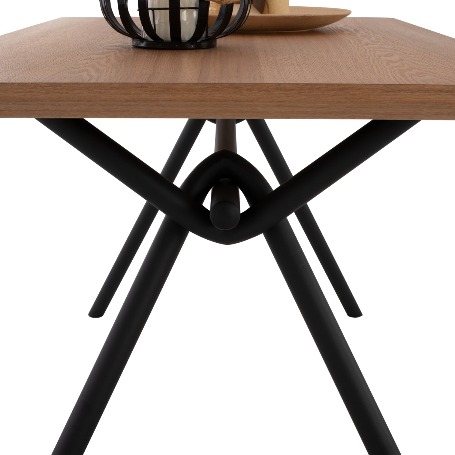 Трапезна маса MANDY орех-черен цвят 140x80x75см