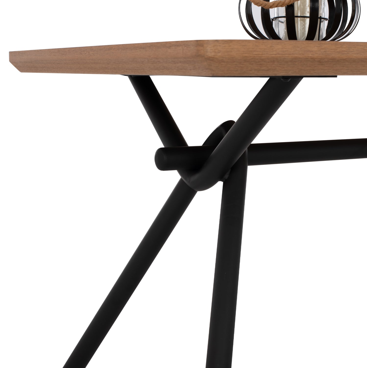 Трапезна маса MANDY орех-черен цвят 140x80x75см