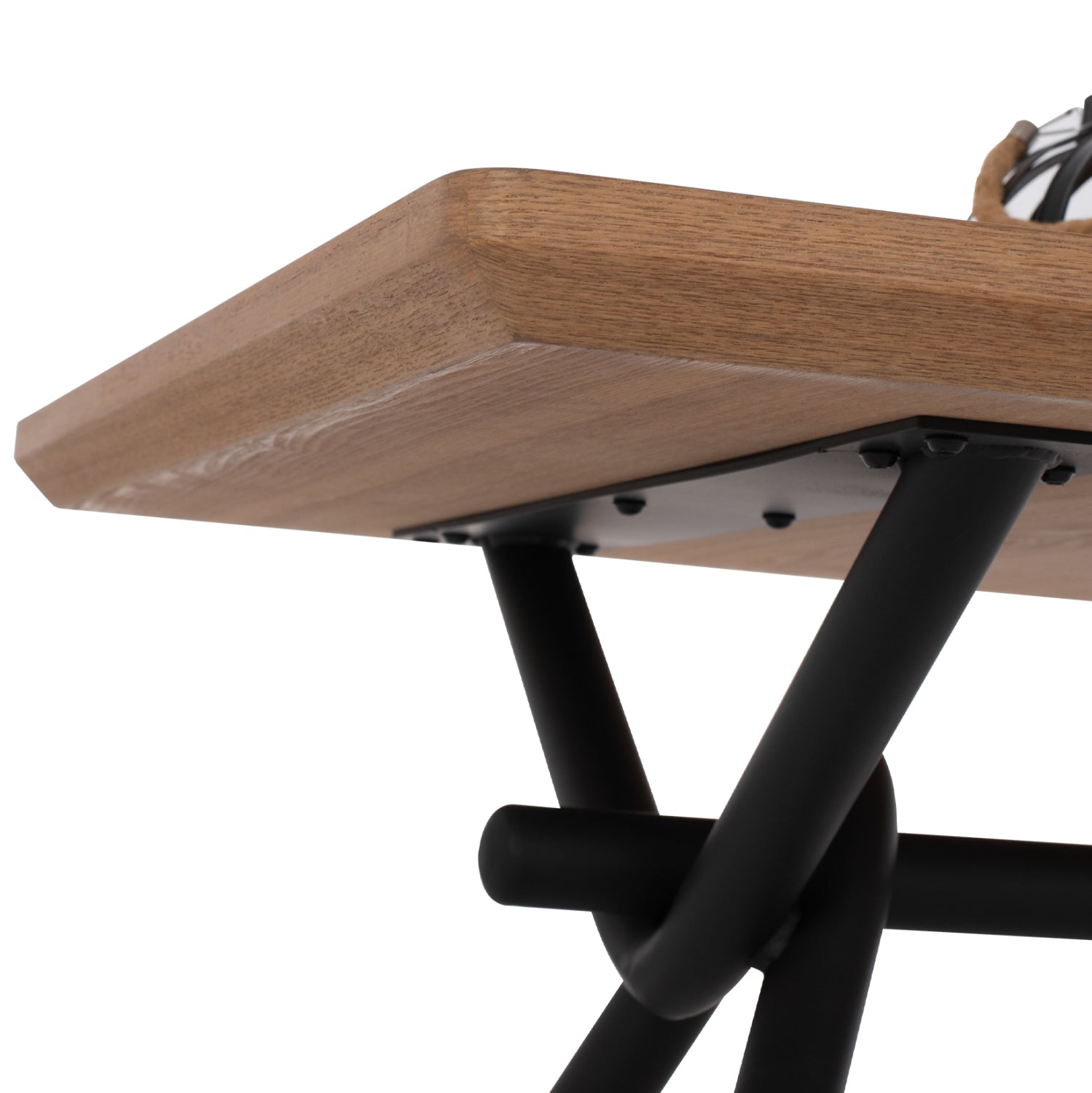 Трапезна маса MANDY орех-черен цвят 140x80x75см