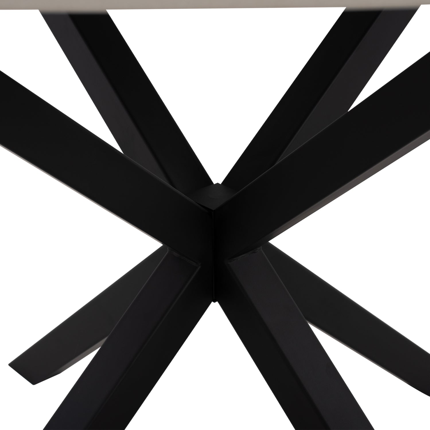 КРЪГЛА ТРАПЕЗНА МАСА SYNTEC СИНТРОВАН КАМЪК БЕЛИ МЕТАЛНИ КРАКА Φ115x75Y см.