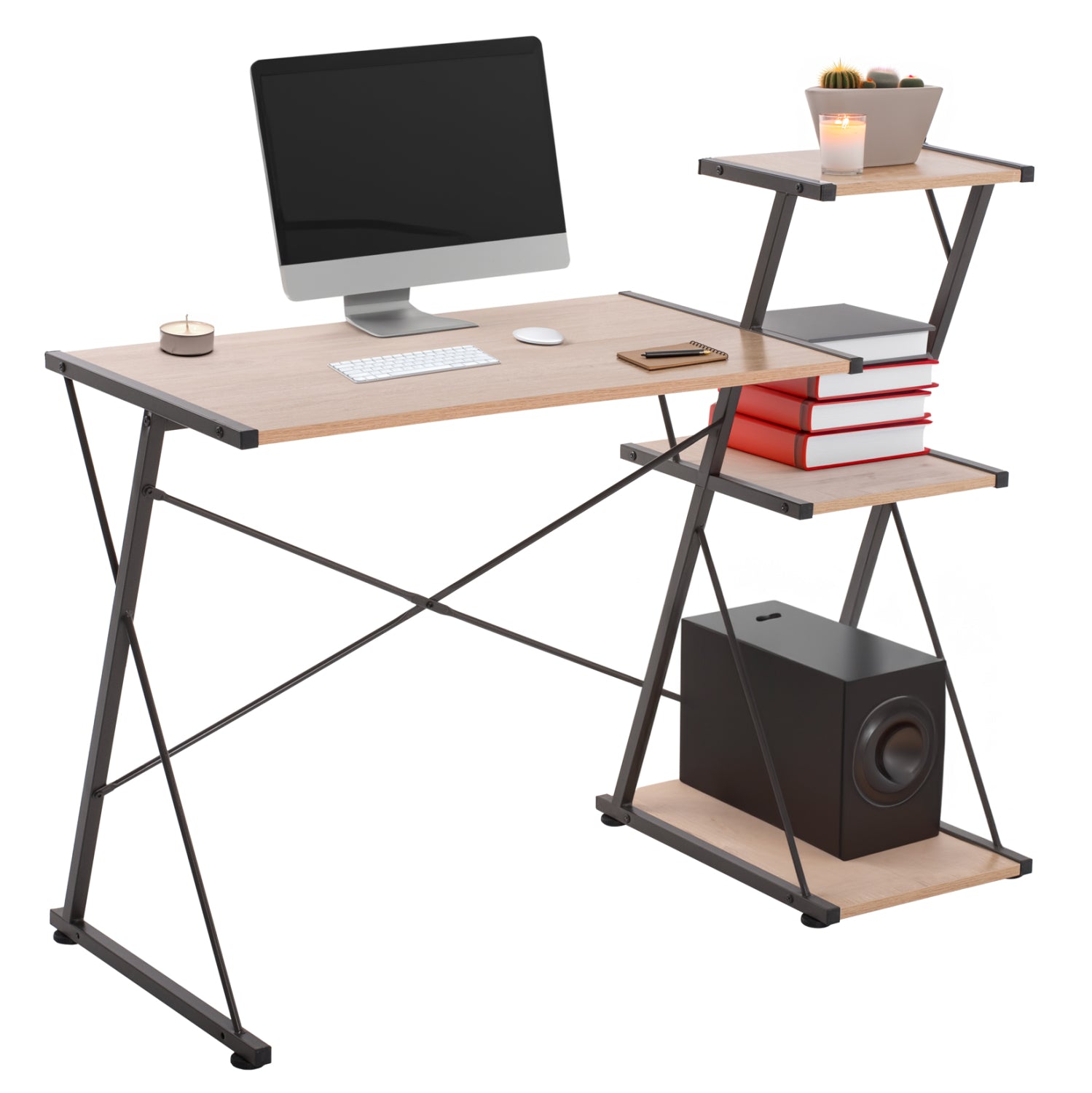 Бюро NOREX цвят дъб-черен 116X48X89.5 см