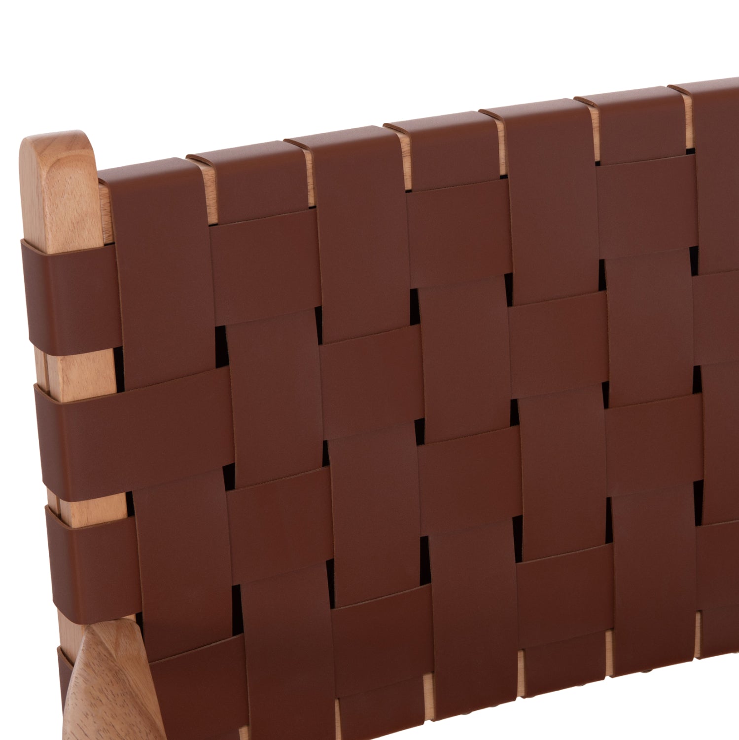 Кресло FELIPE дърво с pu кафяво 61x59x86 cm.