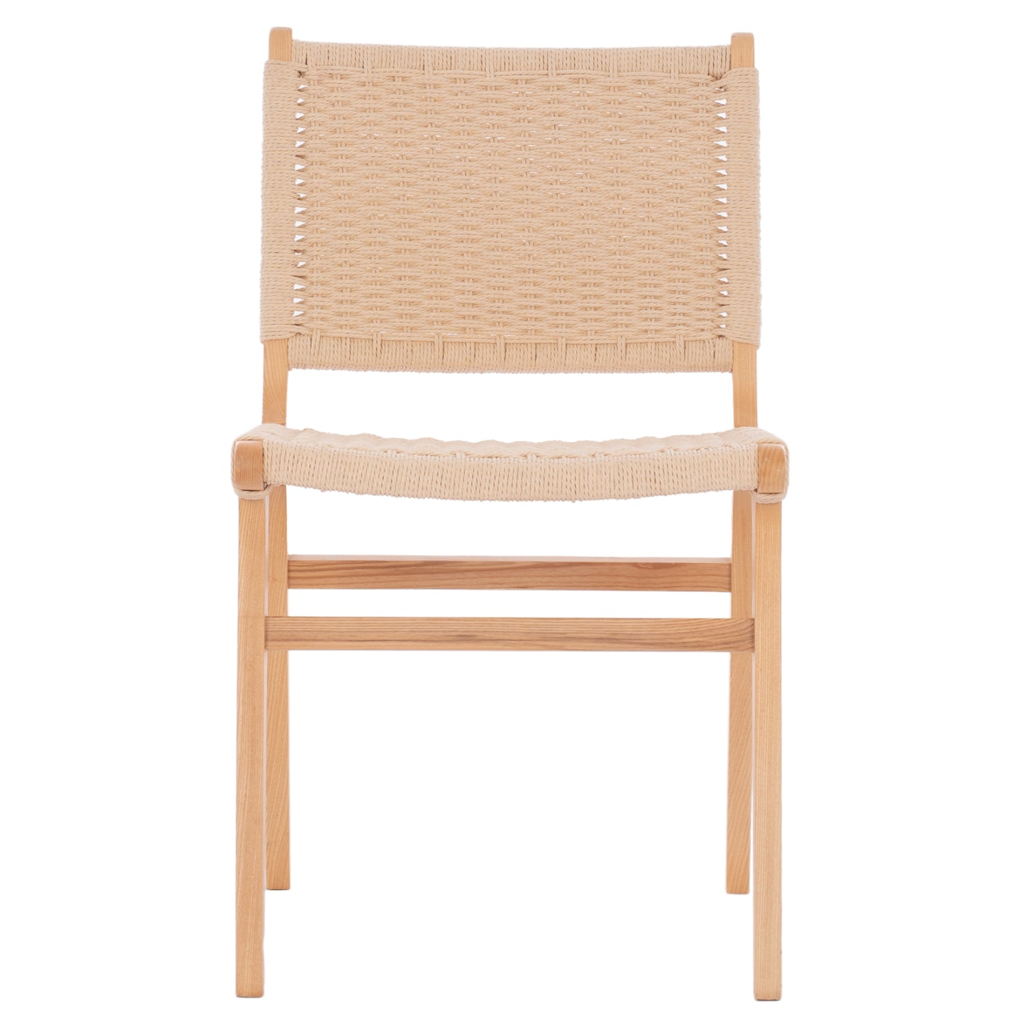 Стол IGNACIO каучуково дърво въже натурал 50X60X87