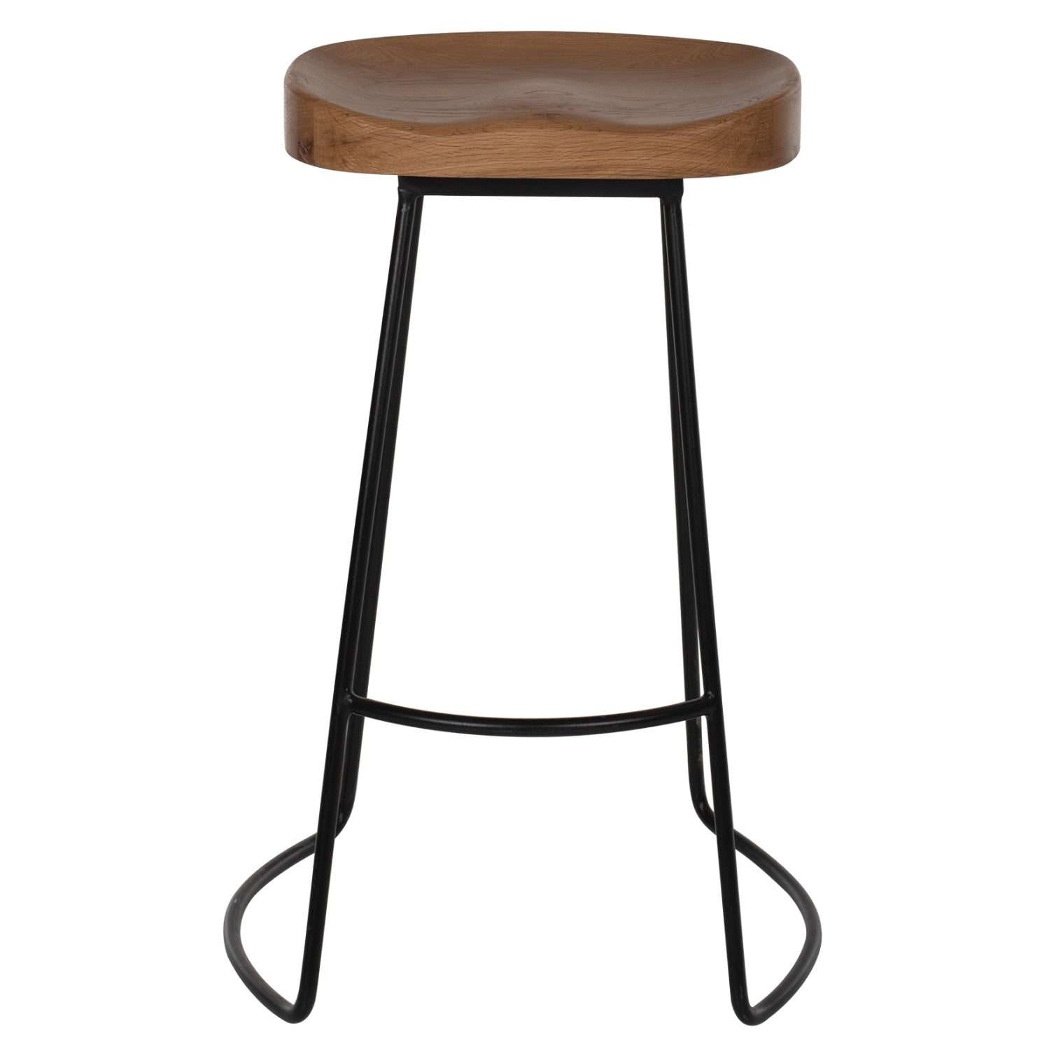 Бар стол ΤΟΟΝ цвят натурал-черен 48Χ40,5Χ71