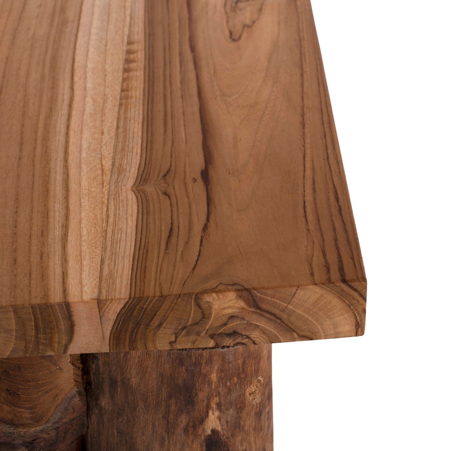 Конзола от масивно естествено тиково дърво 100x35x75см