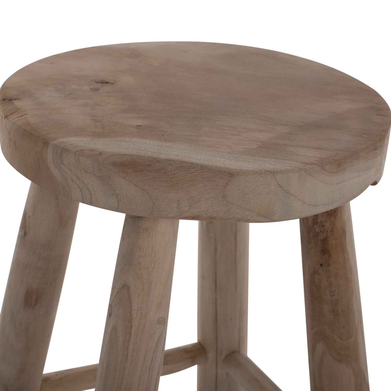 Бар стол ф30 -тиково дърво Φ35Χ45