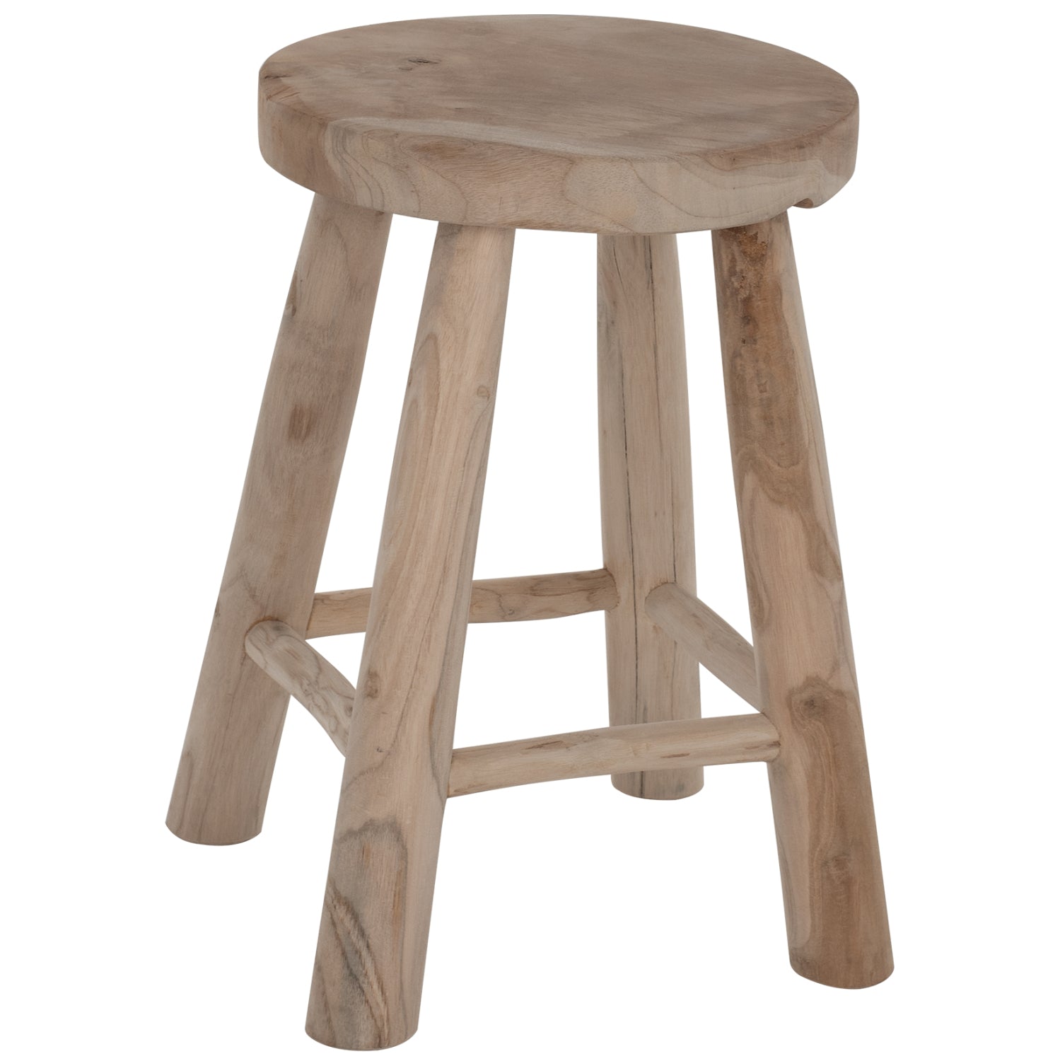 Бар стол ф30 -тиково дърво Φ35Χ45