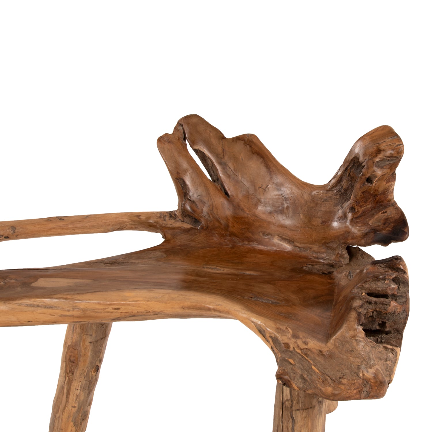 Пейка от натурално тиково дърво масив 120x88x80 см.