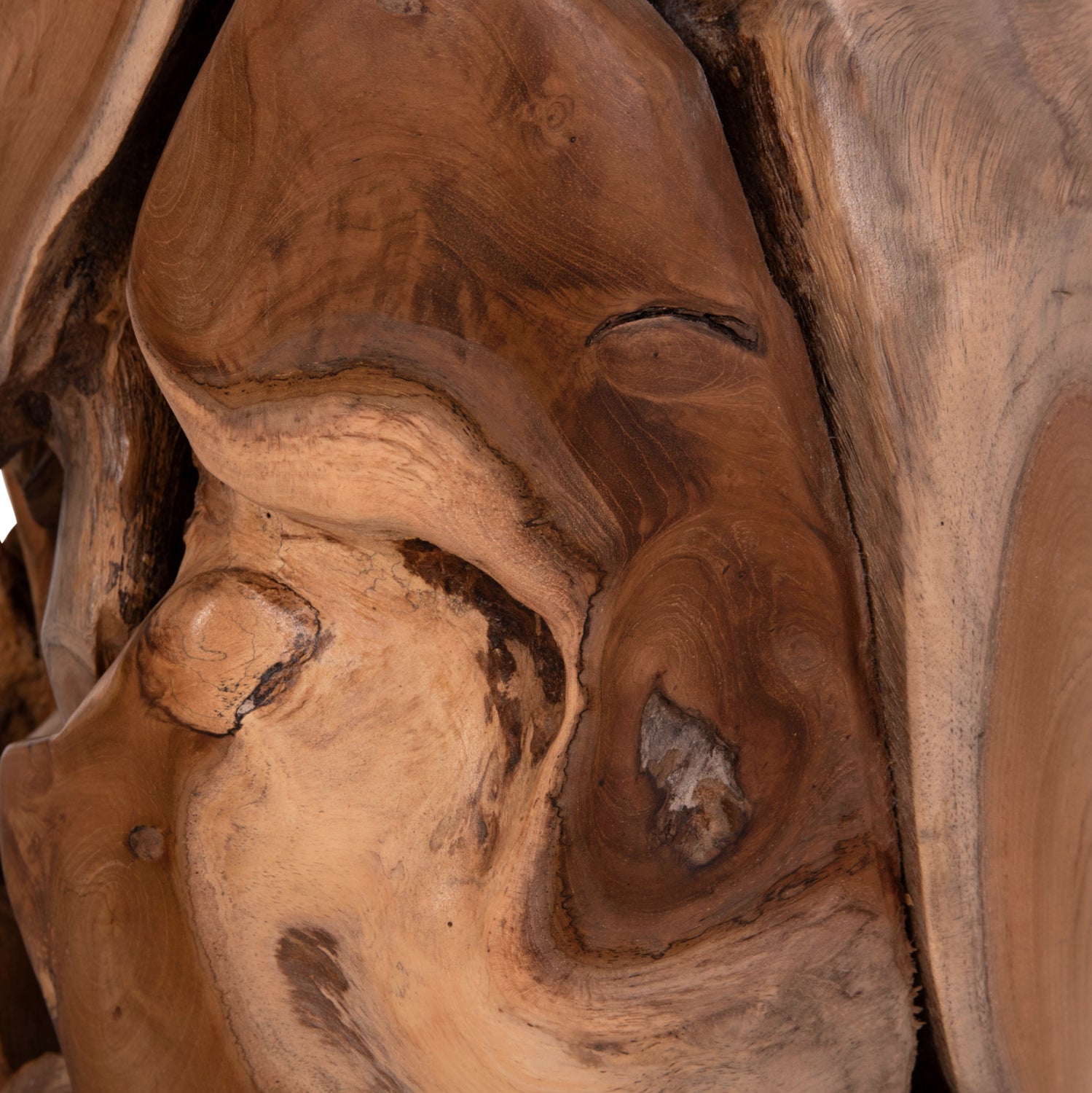 Табуретка STOMP натурал тиково дърво  Φ30x45