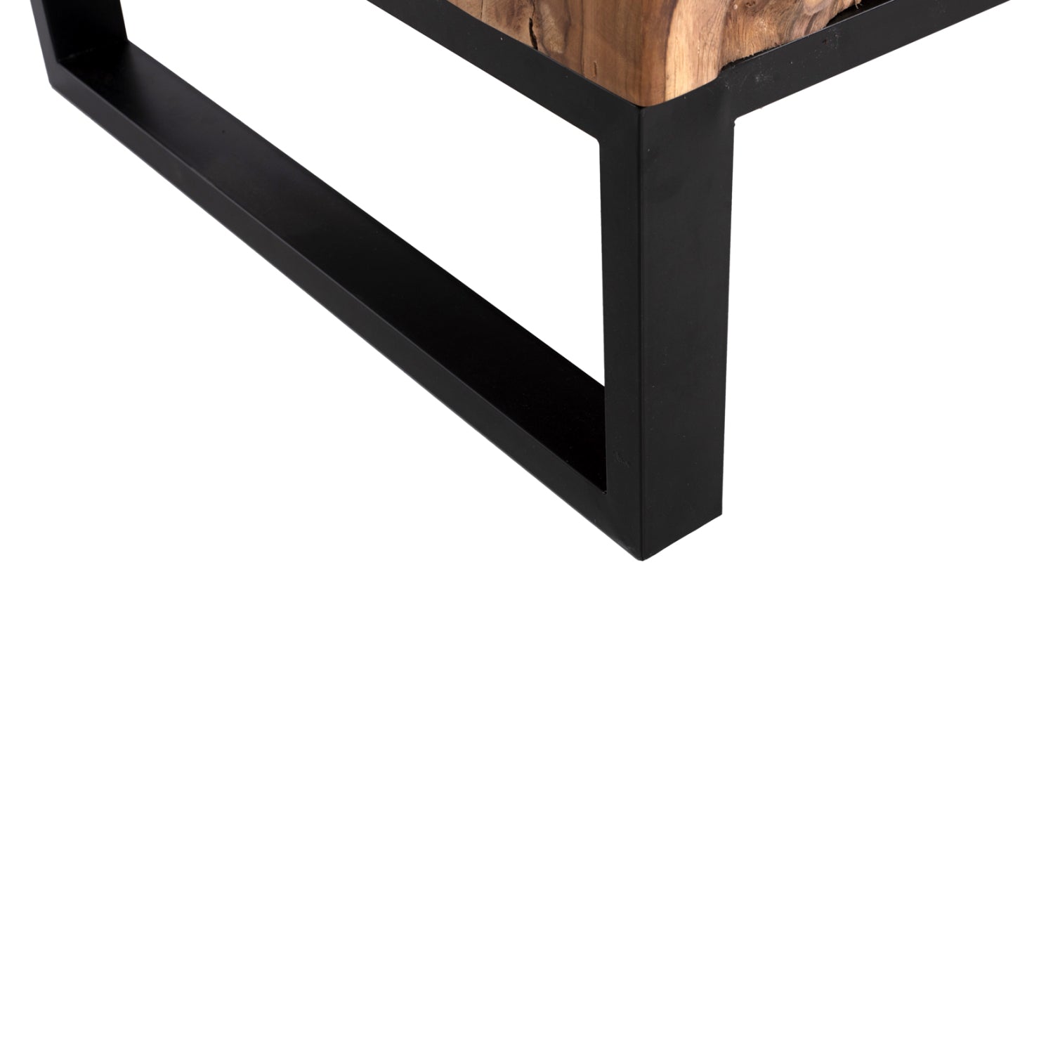 Холна маса PIEN тиково дърво-метал 120X70X48см